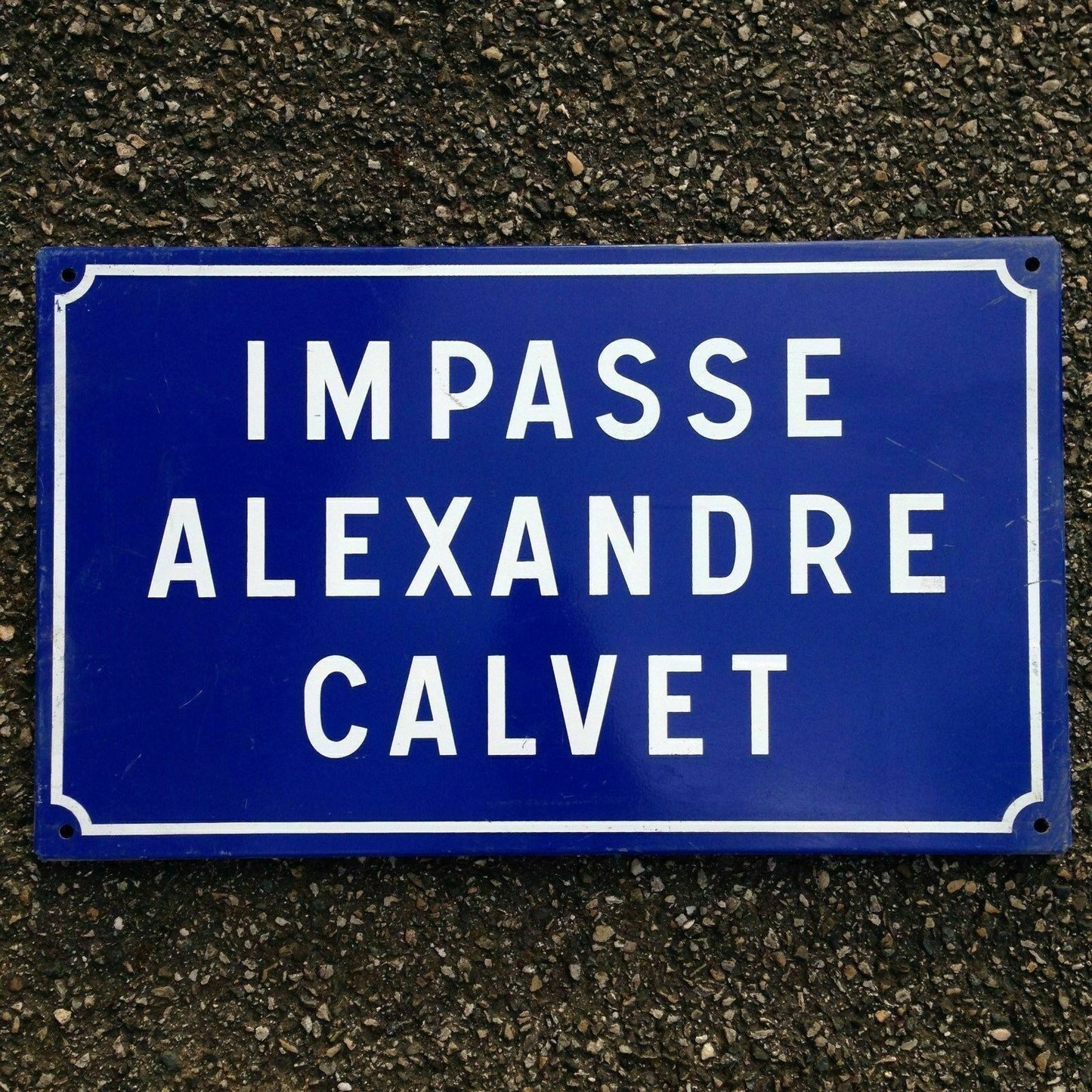 Vintage French Street Sign Impasse Alexandre Calvet Avignon Enamel Plaque Fleamarketfrance