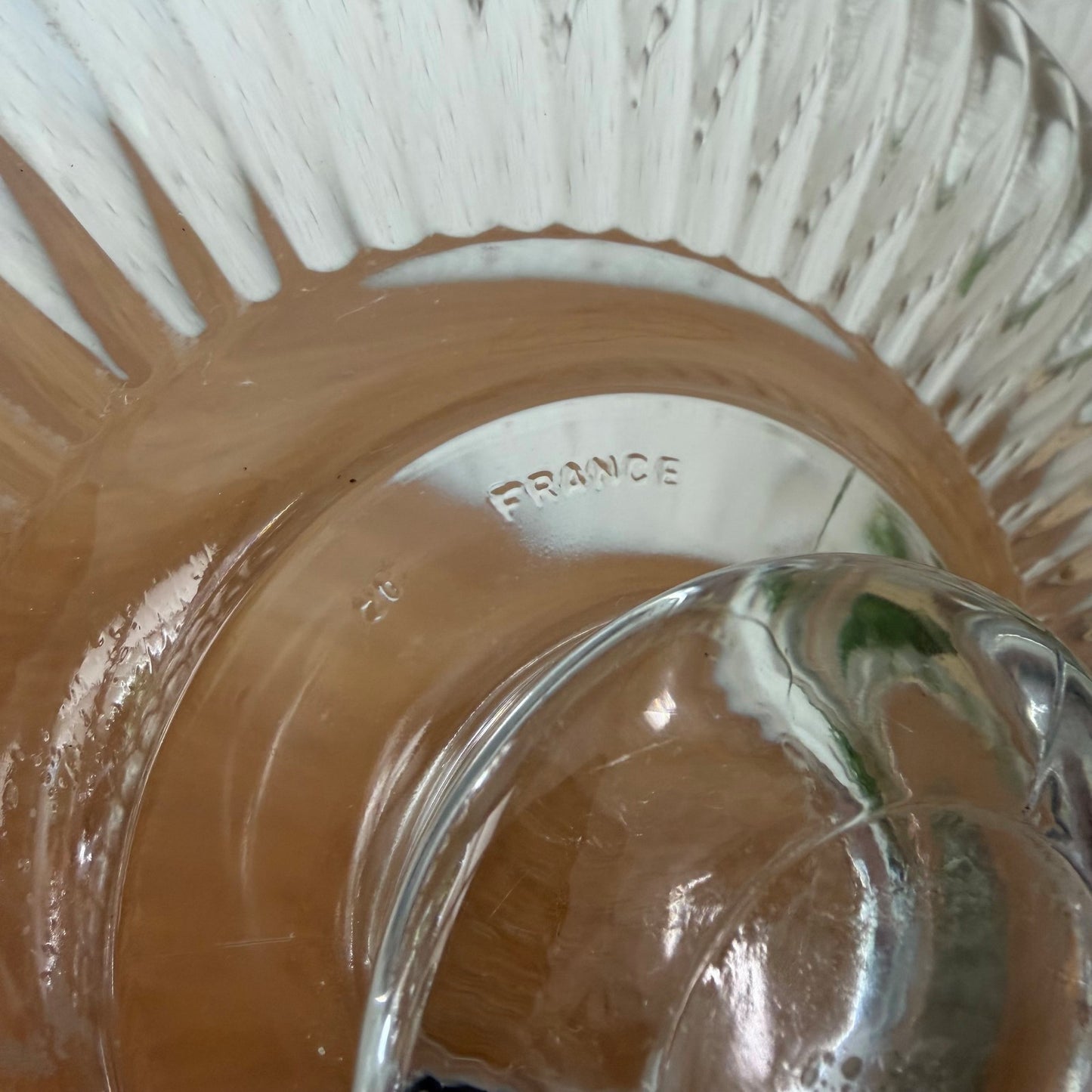 French Glass Cloche Dome Bell Cheese Cover Display Vintage 0409262