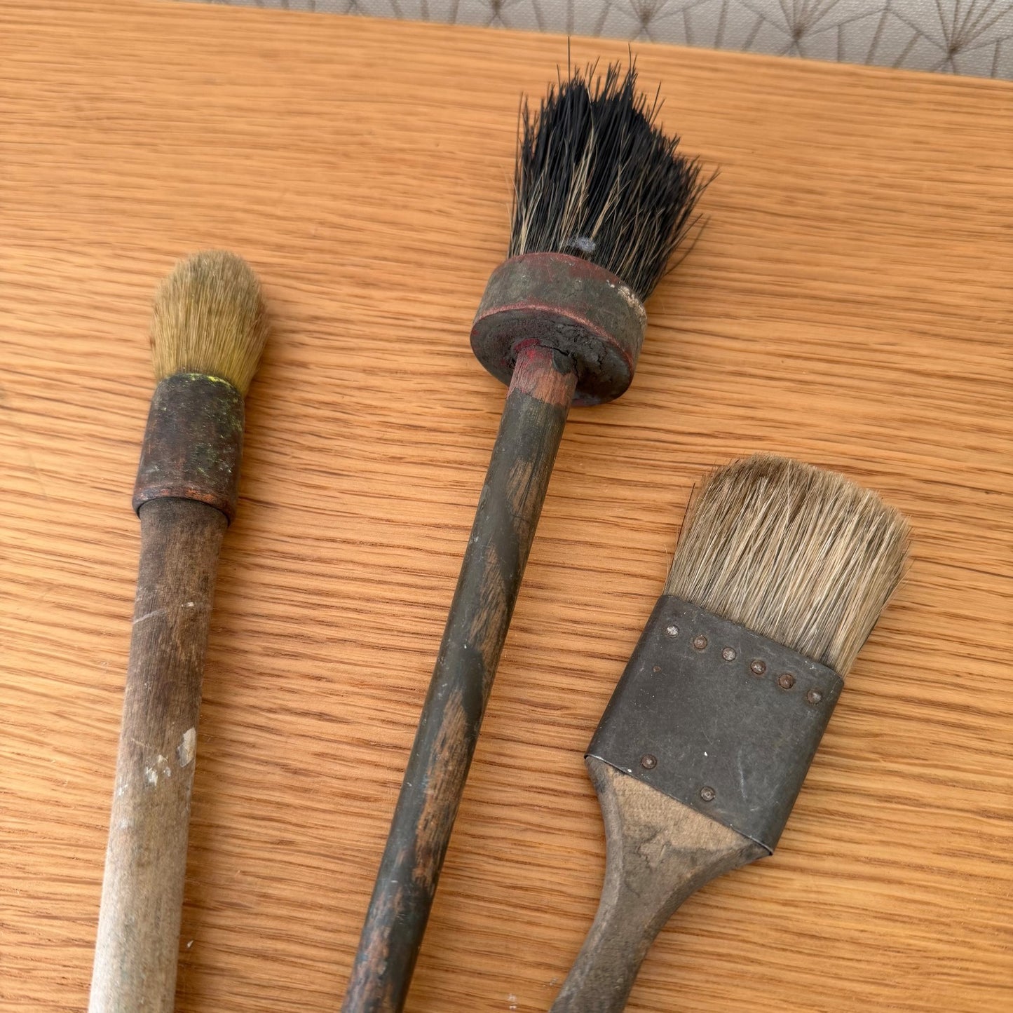 French Vintage Artist Brushes Paint Brush Set 3 Painter Tools 1801262 Fleamarketfrance : French vintage and antique decor