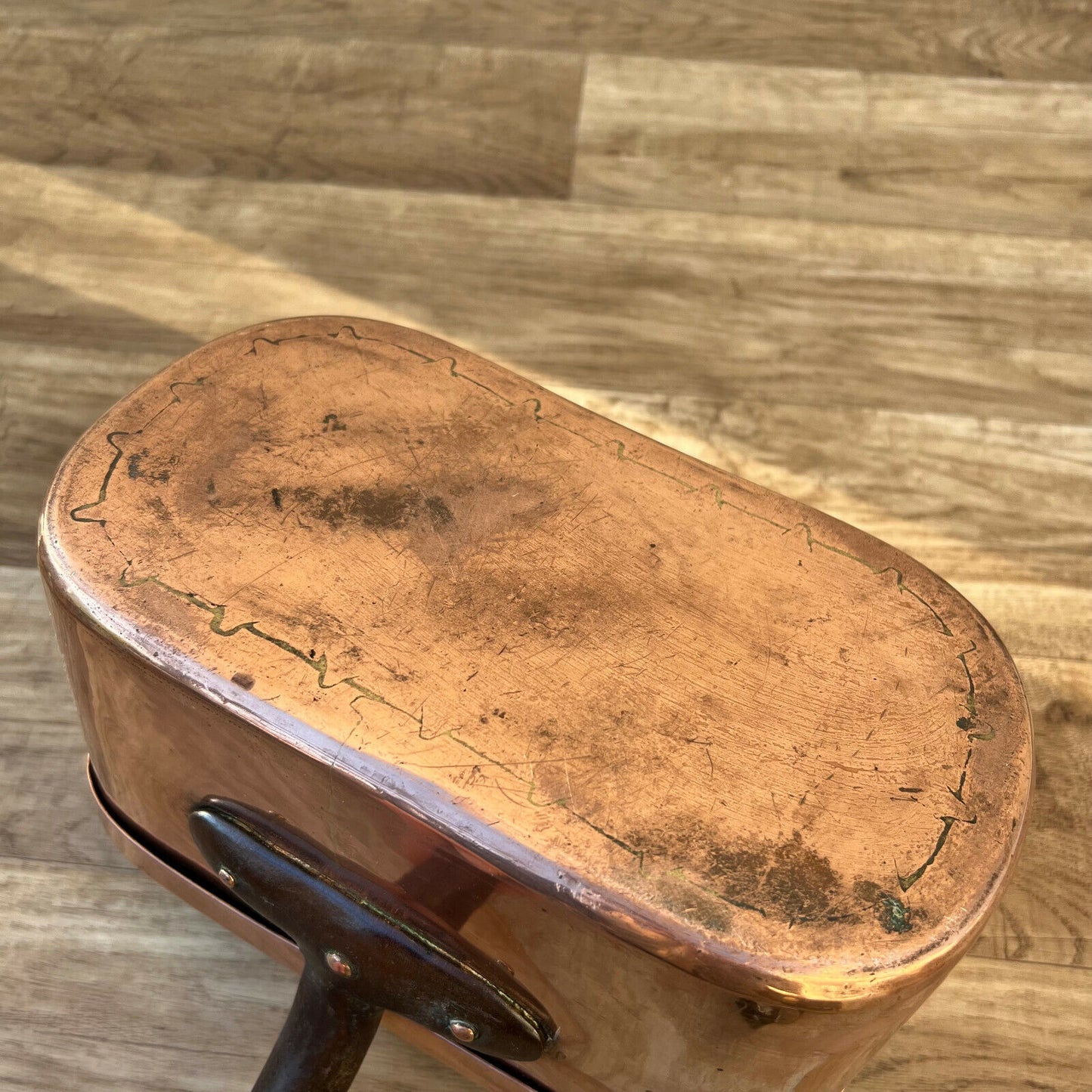 Davetailed French France daubiere rosting pot Vtg Copper Cookware 2801223 - Fleamarketfrance