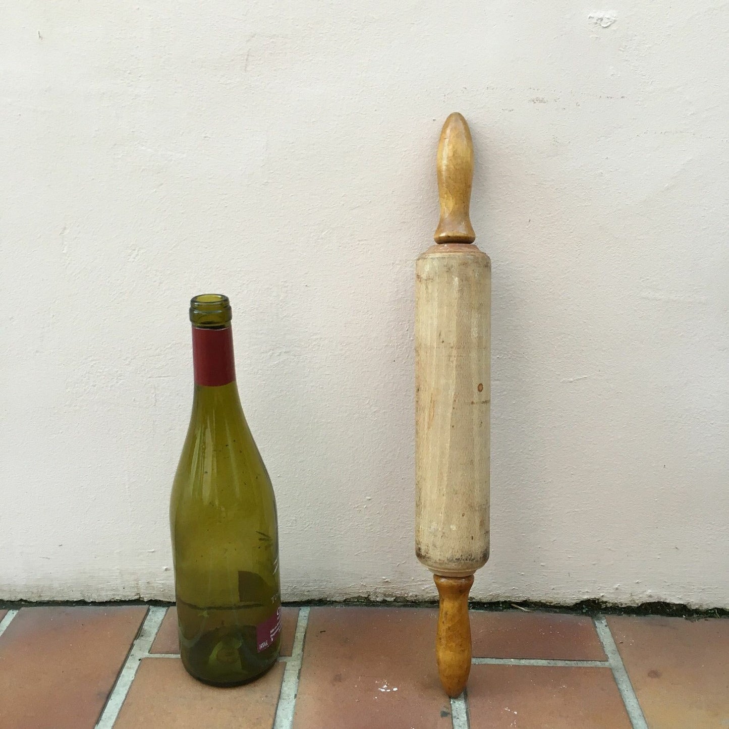 Vintage Wood Kitchen Roll rolling Pin bakery french Fleamarketfrance