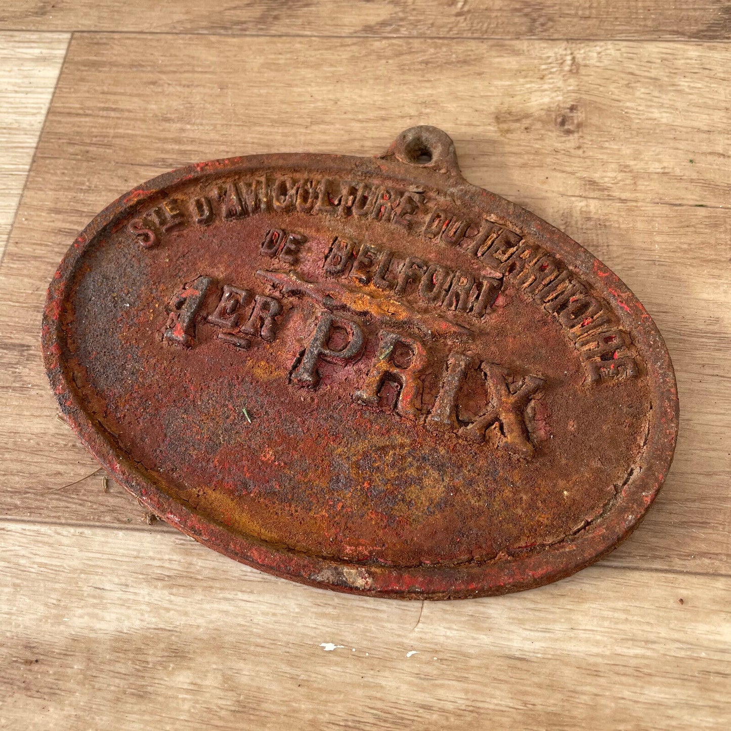 FRENCH VINTAGE AGRICULTURE PLAQUE TROPHY AWARD ANIMALS PRIZE SIGN 11032516