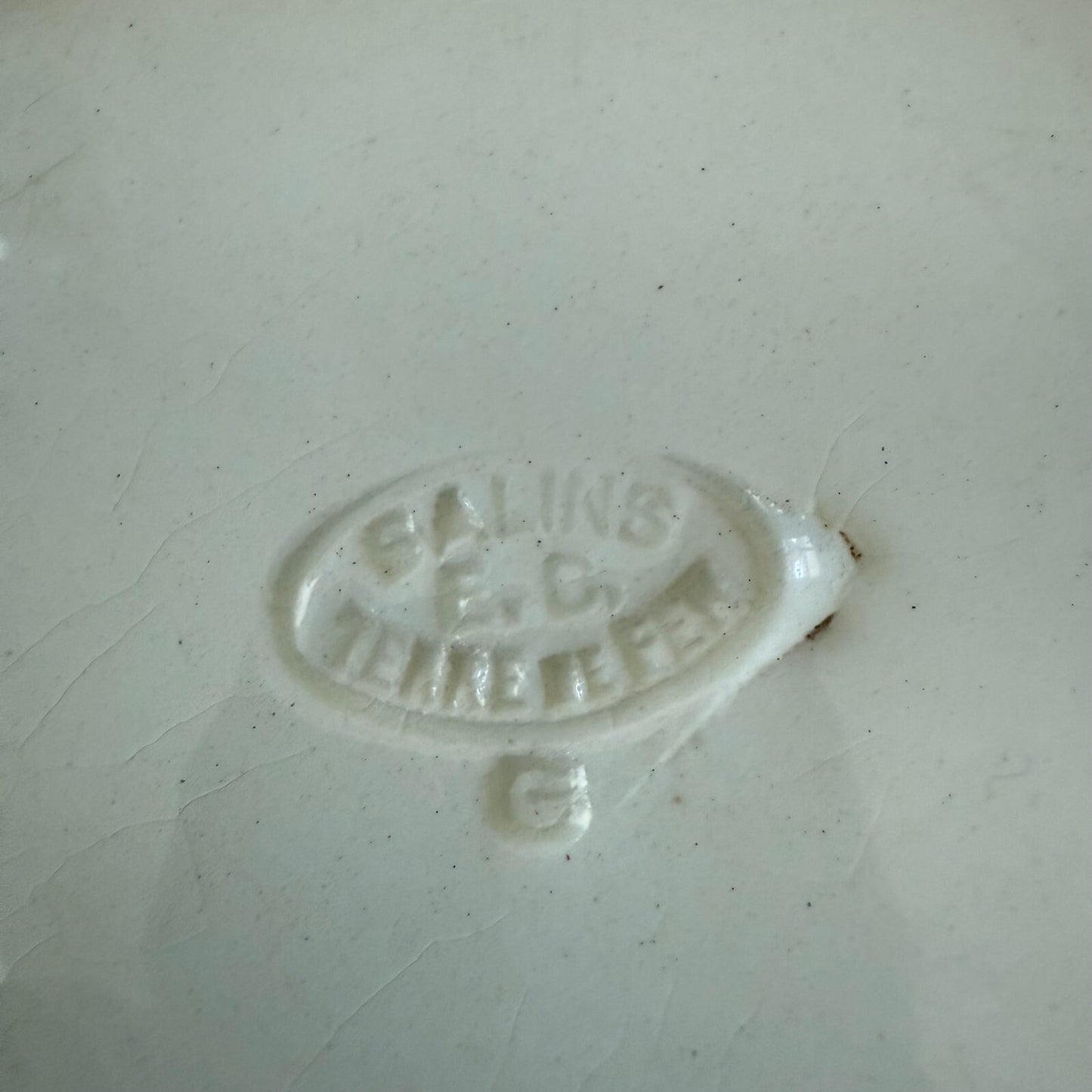 French Porcelain Small Tray Plate Louis XVI Salins ironstone 05052511