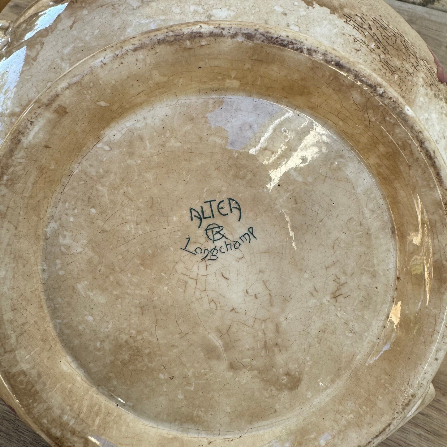 French tureen Longchamps ALTEA earthenware flowers fruits bowl 2309247 Fleamarketfrance