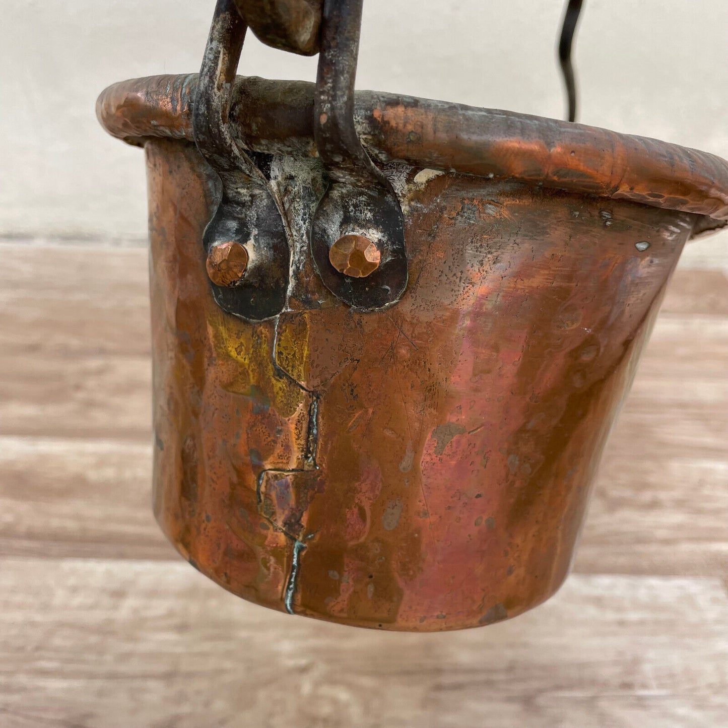 Antique French Copper Fish Kettle Poacher Steamer Planter Dovetailed 26" 2303251