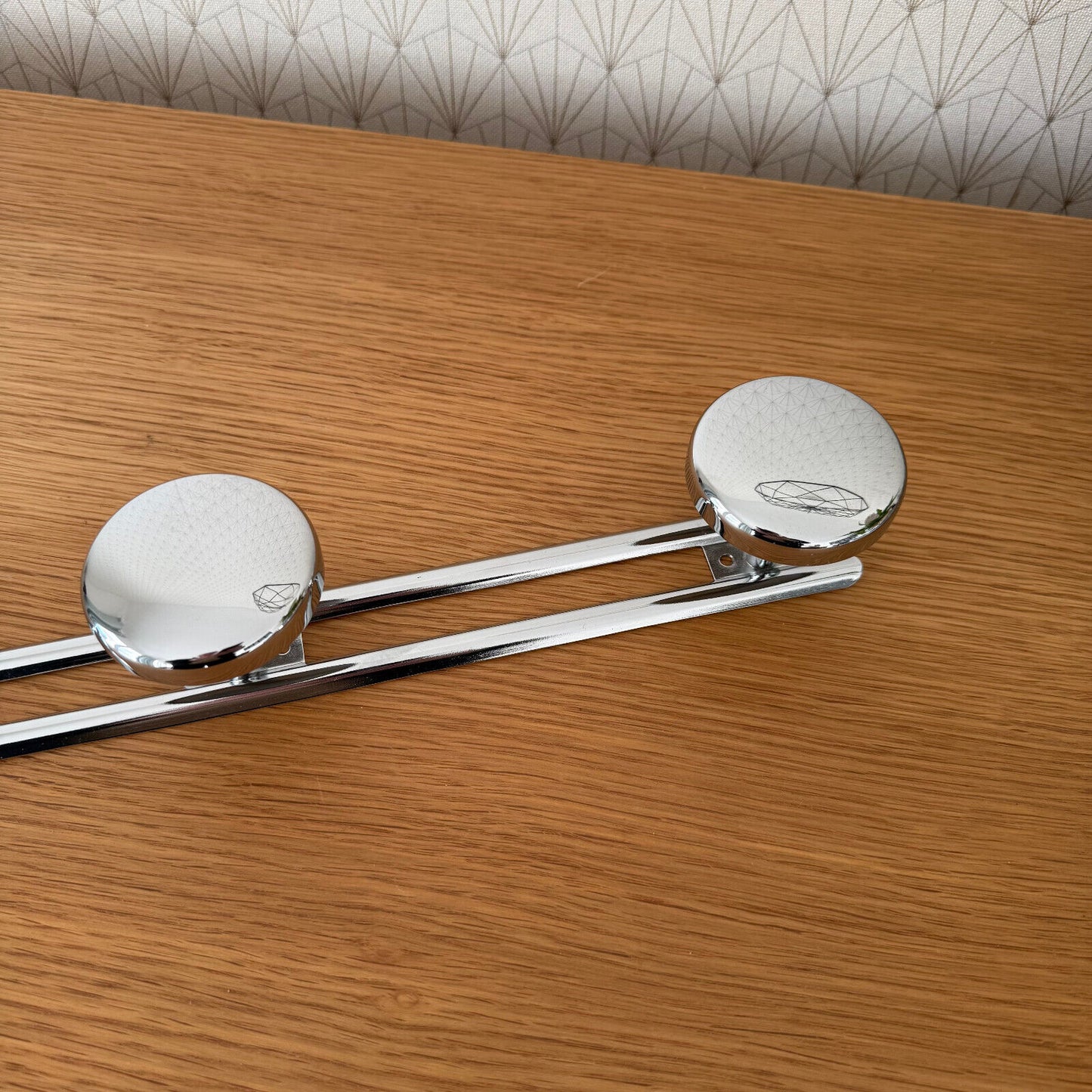 Vintage French Metal 3 Hook Coat Rack/Wall-Mounted Entryway Storage 3001251 Unbranded