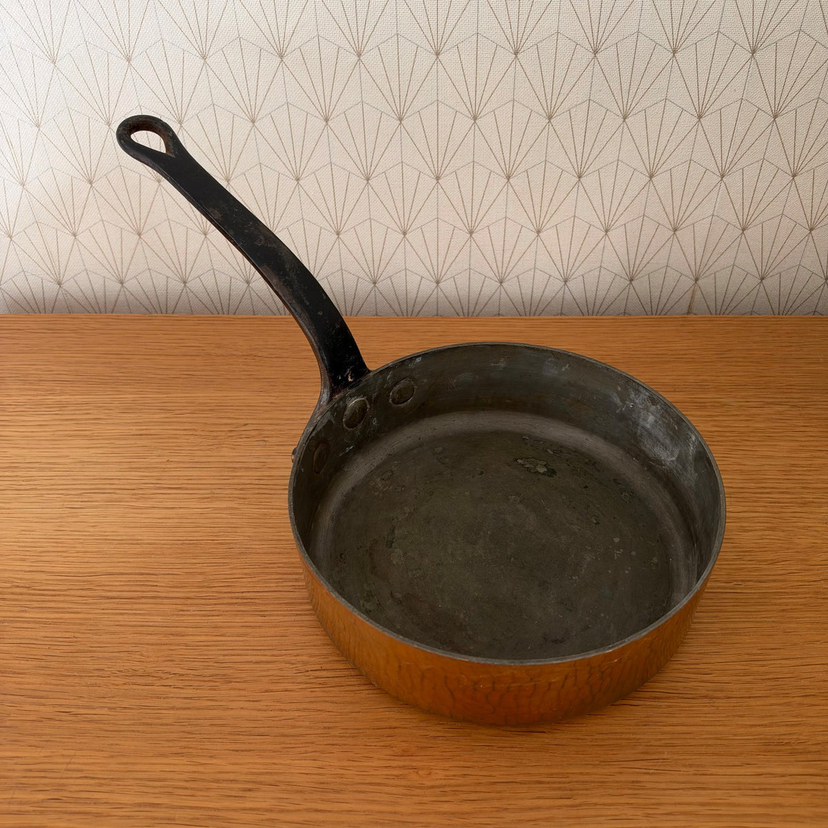 Antique French Copper Saute Pan E.Dehillerin Iron Handle 2909266