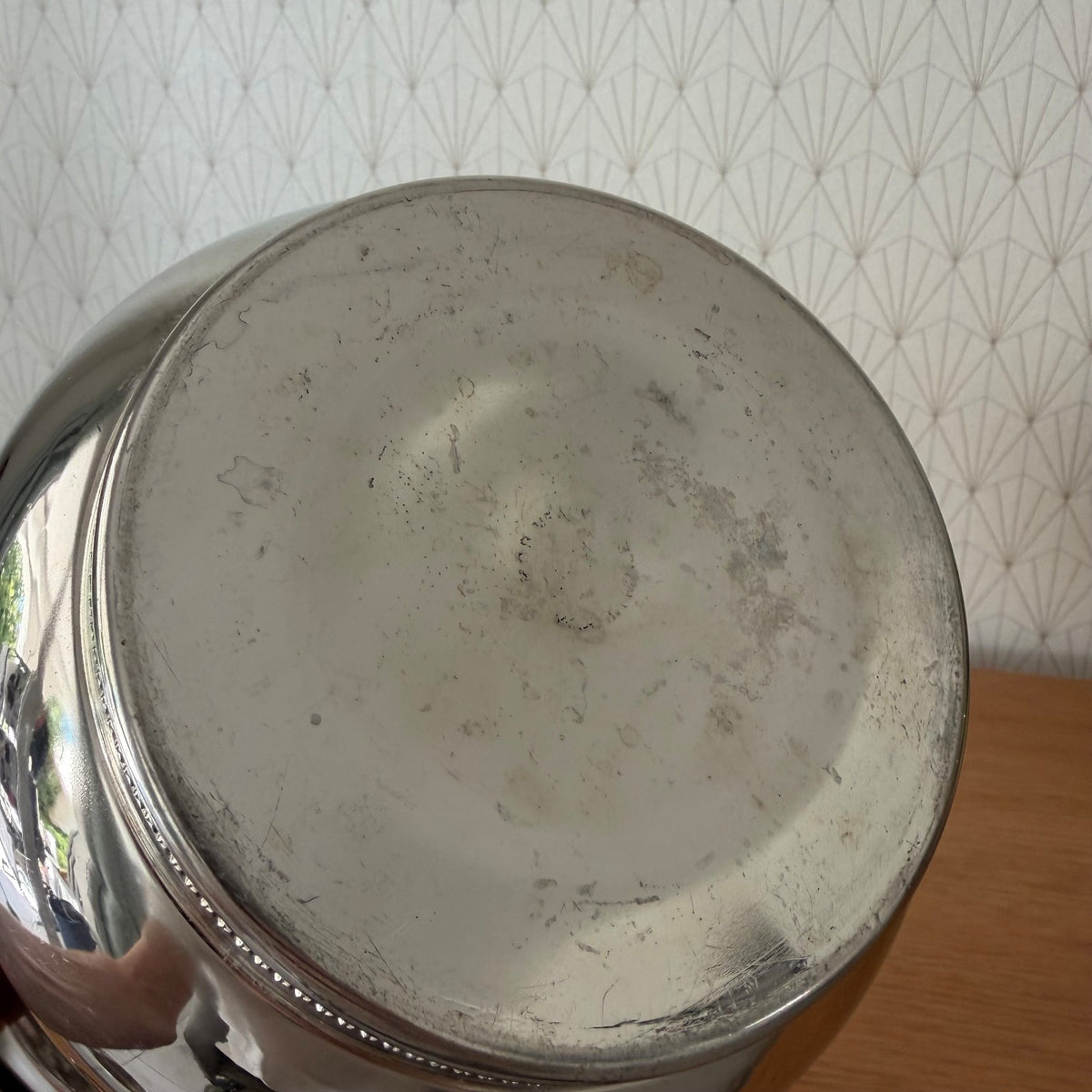 French Vintage Ruinart Champagne Ice Bucket Chromed Brass Handles 3007262 Fleamarketfrance