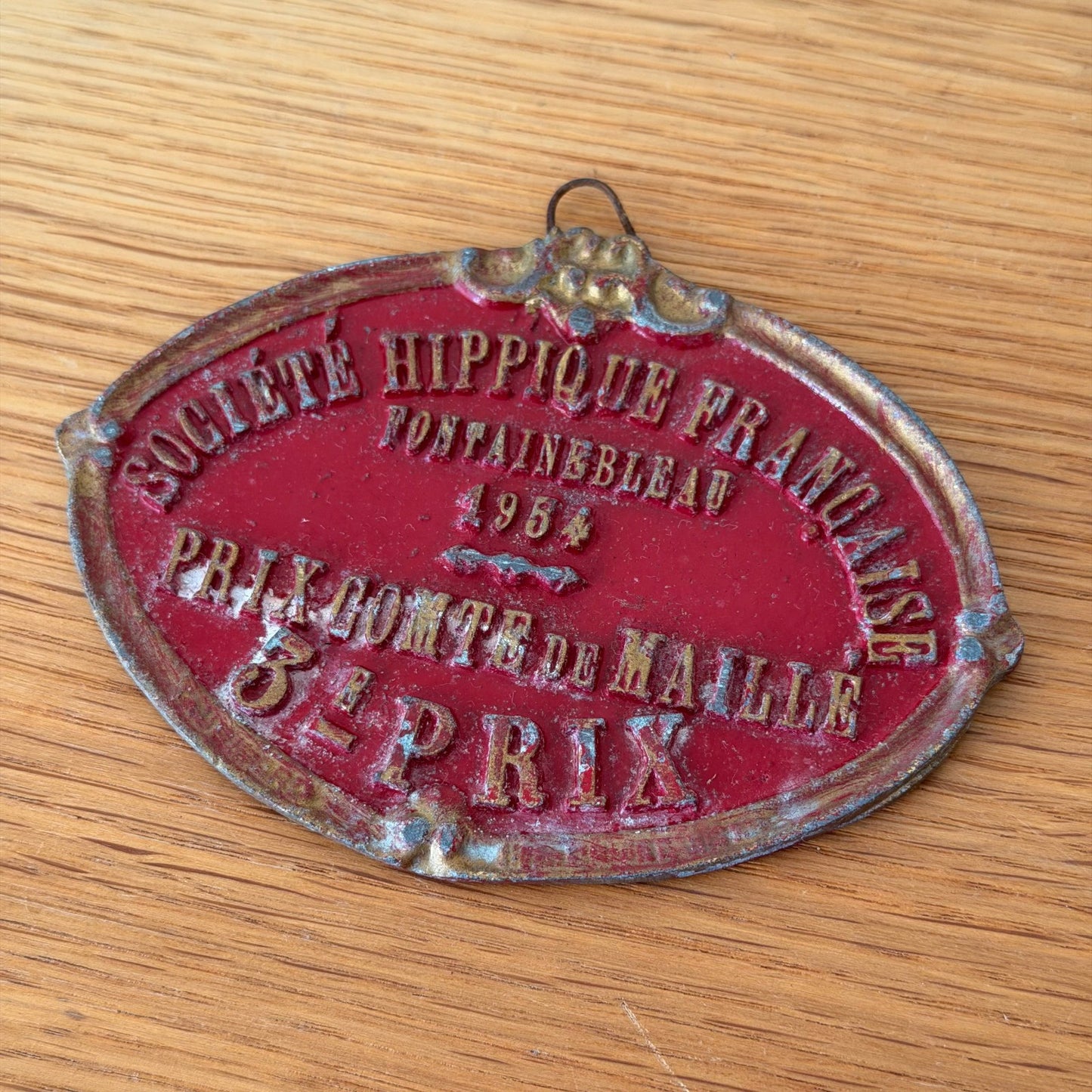 French Vintage Agricultural Trophy Plaque Fontainebleau 1954 Award 1301266 Fleamarketfrance : French vintage and antique decor