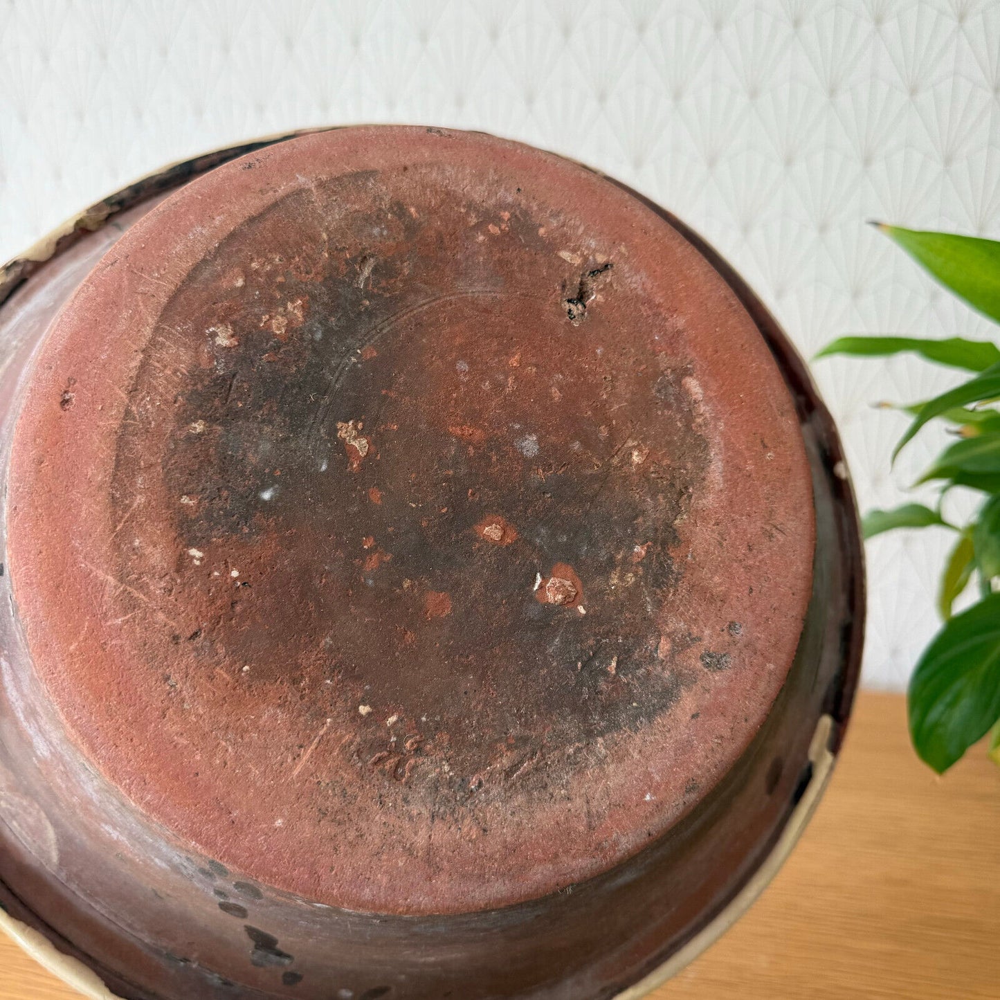 French Tray Plate Tian Provencal Fruits mixing bowl glazed terra cotta 1101257 Fleamarketfrance
