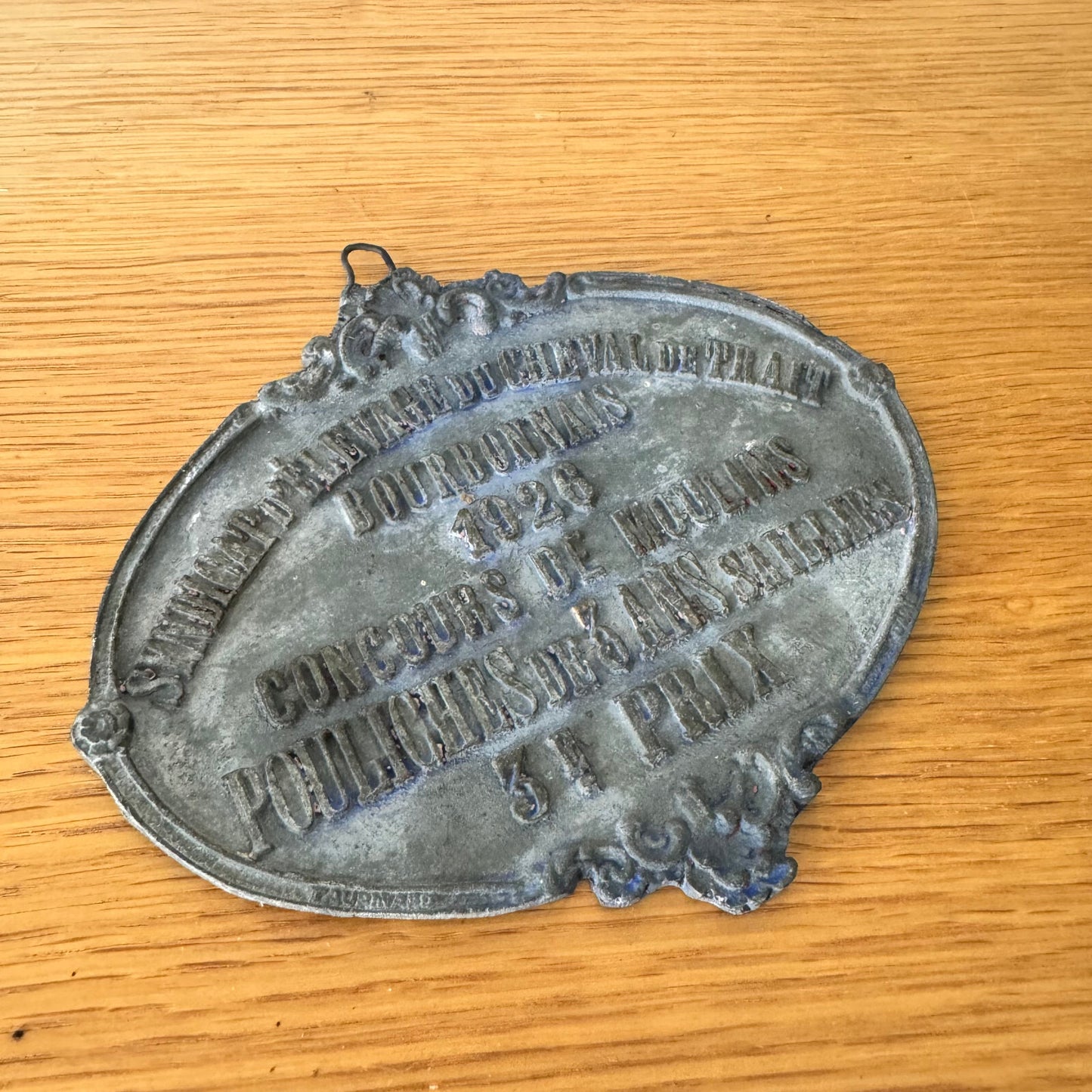 FRENCH VINTAGE AGRICULTURE PLAQUE TROPHY AWARD ANIMALS PRIZE SIGN 1926 1906246 Fleamarketfrance