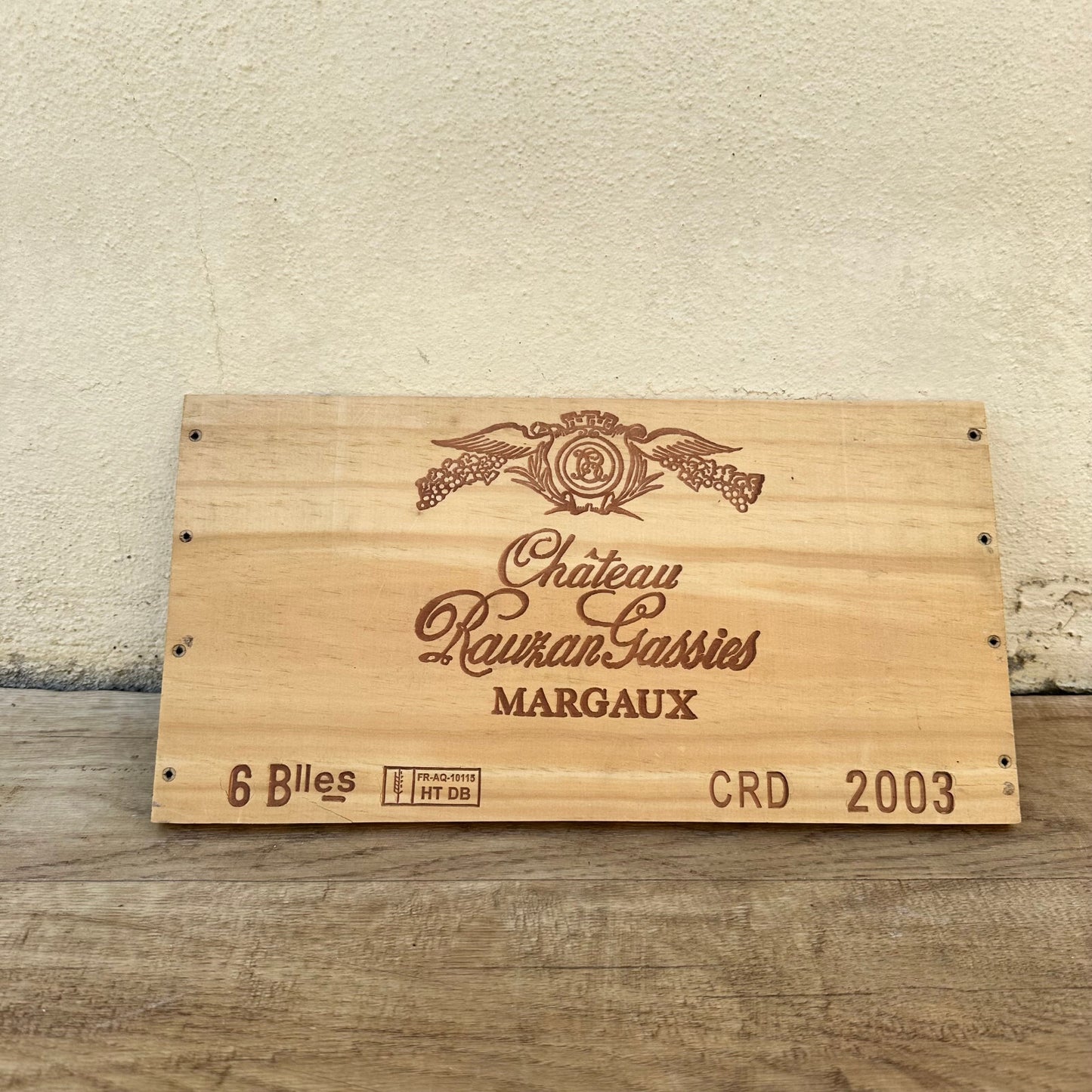 French Wine Crate Panel Chateau Rauzan Gassies Margaux Vintage 1906235 Unbranded