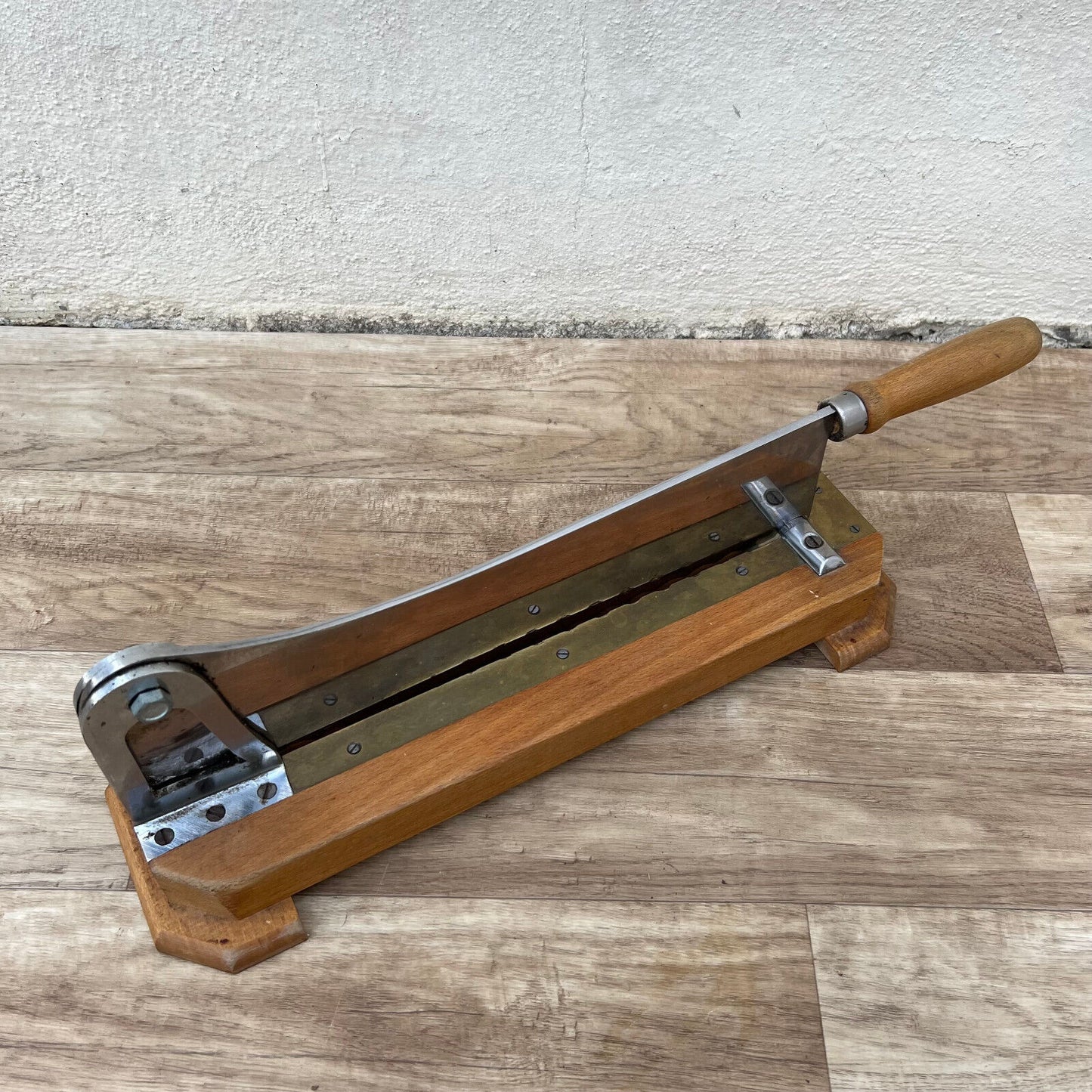 Vintage French Restaurant Wooden Bread Slicing Board 1002228 Fleamarketfrance