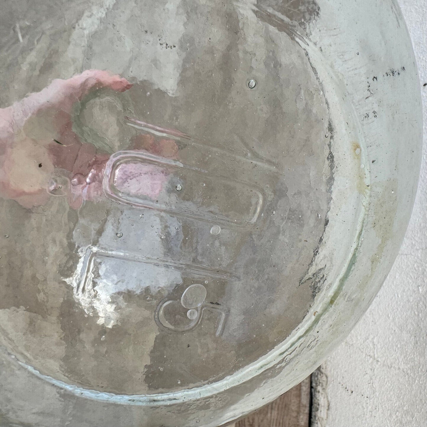 Old French clear glass Dame Jeanne Demi John Bottle bonbonne 23022411 Fleamarketfrance