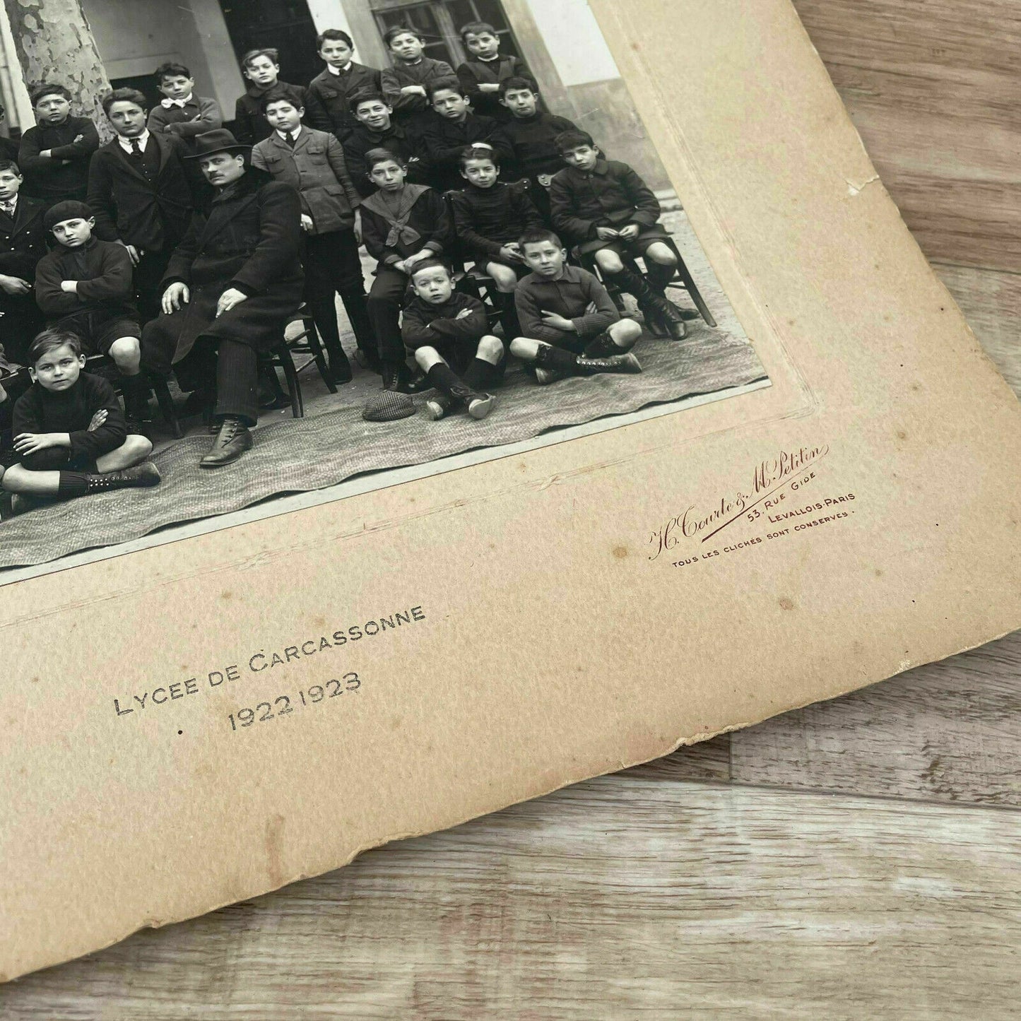 French School Photograph Carcassonne 1923 Class Picture Vintage 15022125 Fleamarketfrance