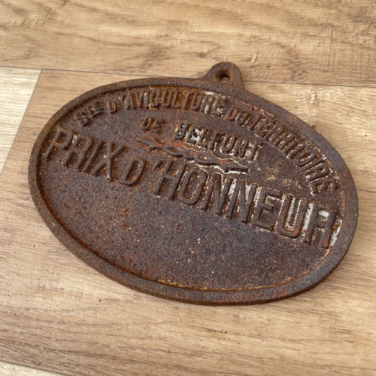French Agricultural Prize Plaque Cast Iron Vintage Award Trophy 1103255 Fleamarketfrance
