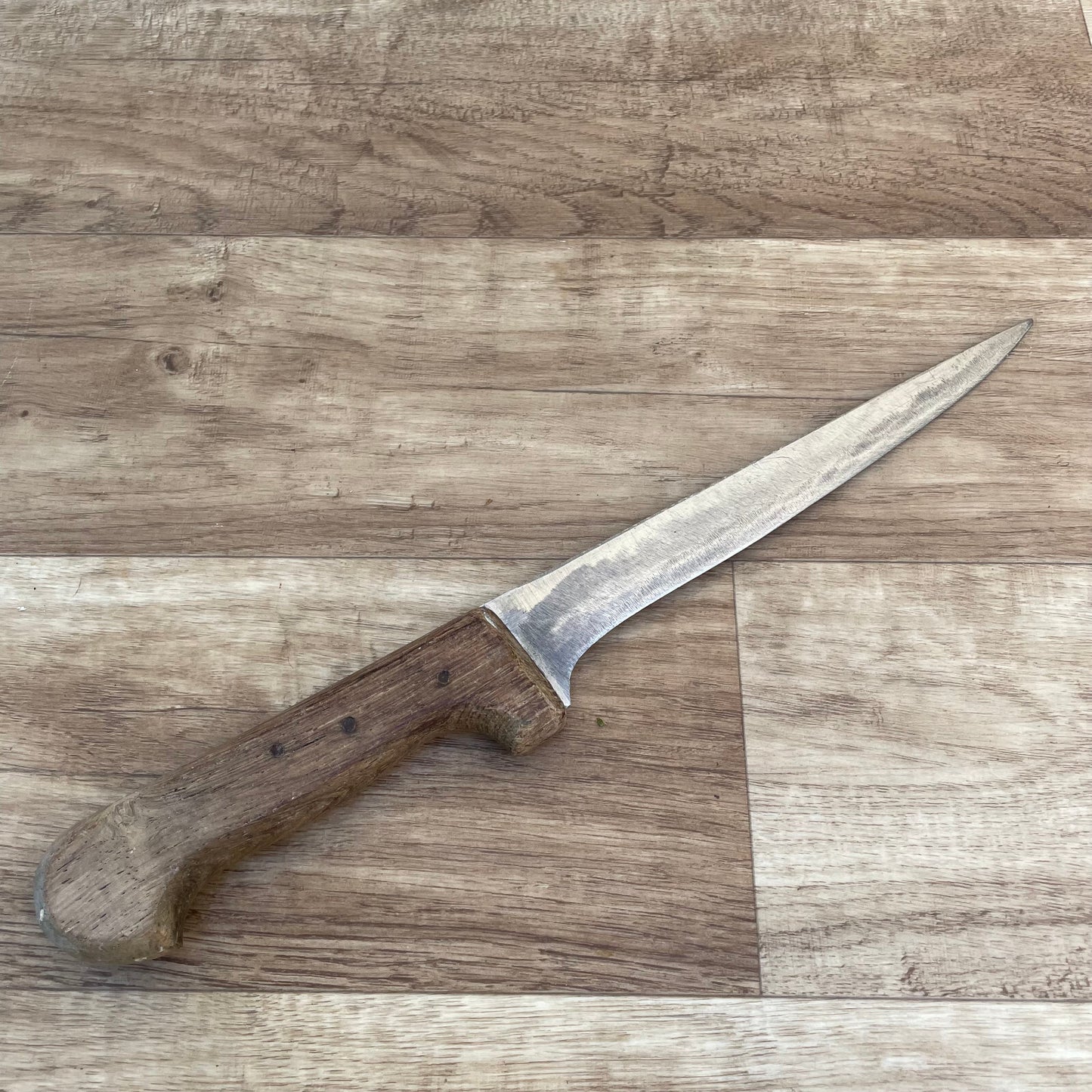 French Vintage Fillet Knife Wood Handle Kitchen Cutlery 14" 2303258 Unbranded