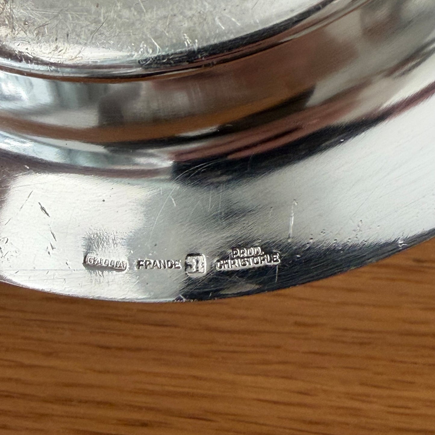 Christofle Gallia Silverplate Pearl Wine Coaster France 2607269 ercuis