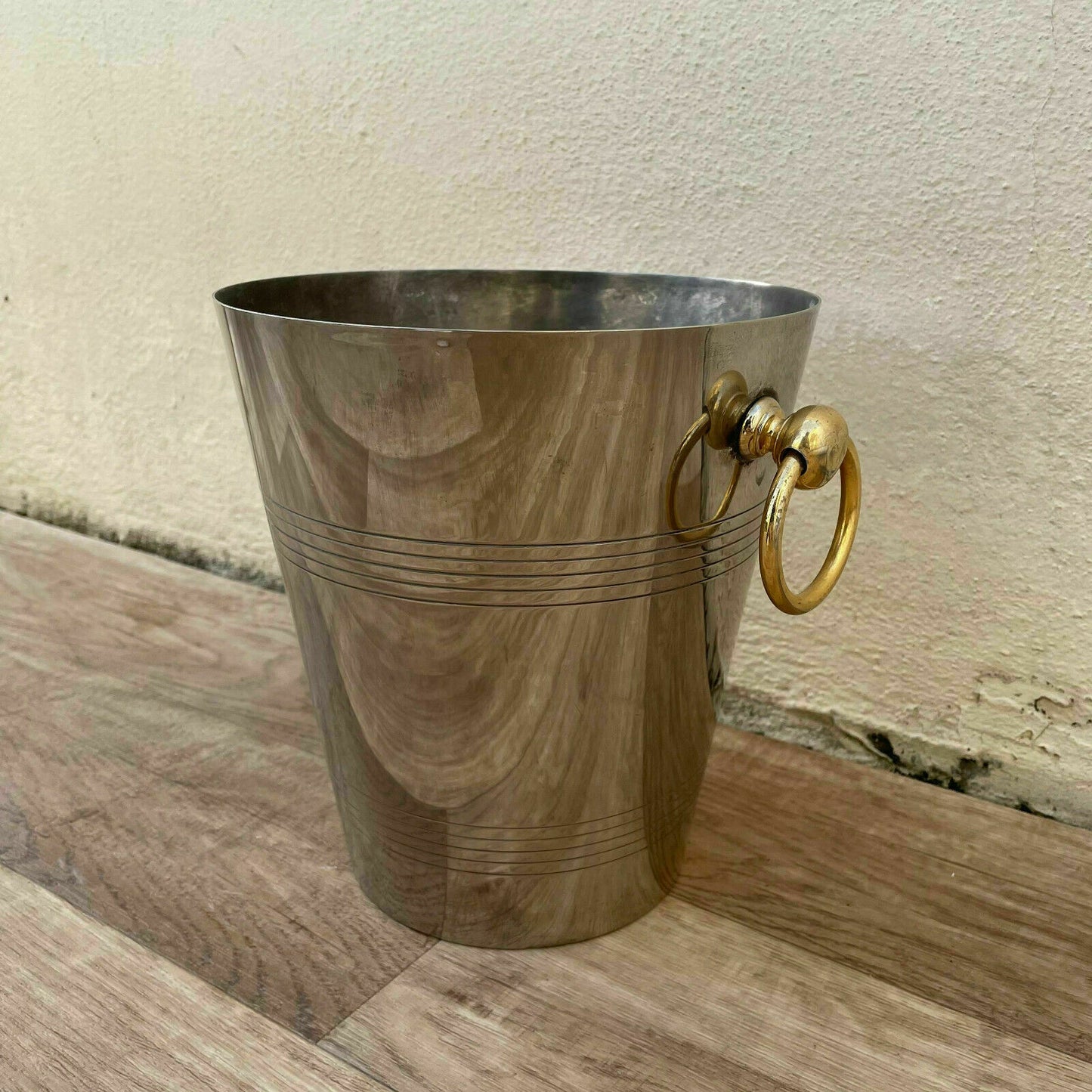 Vintage French Champagne French Ice Bucket Cooler METAL 1402214 Fleamarketfrance