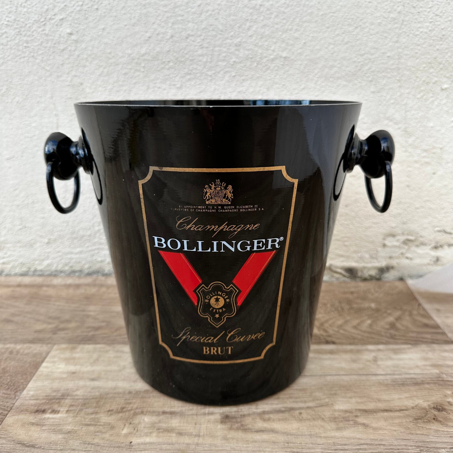 Vintage French Bollinger Champagne Ice Bucket Black Gold Cooler 1206232 Bollinger