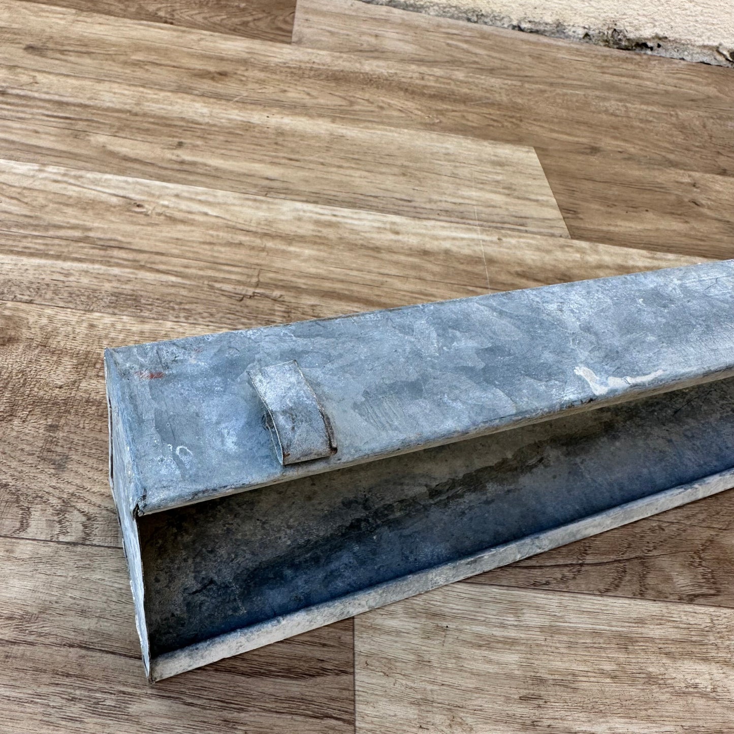 Vintage French Primitive Zinc Metal Country Farm Feeder Planter 1906231 shelf Fleamarketfrance