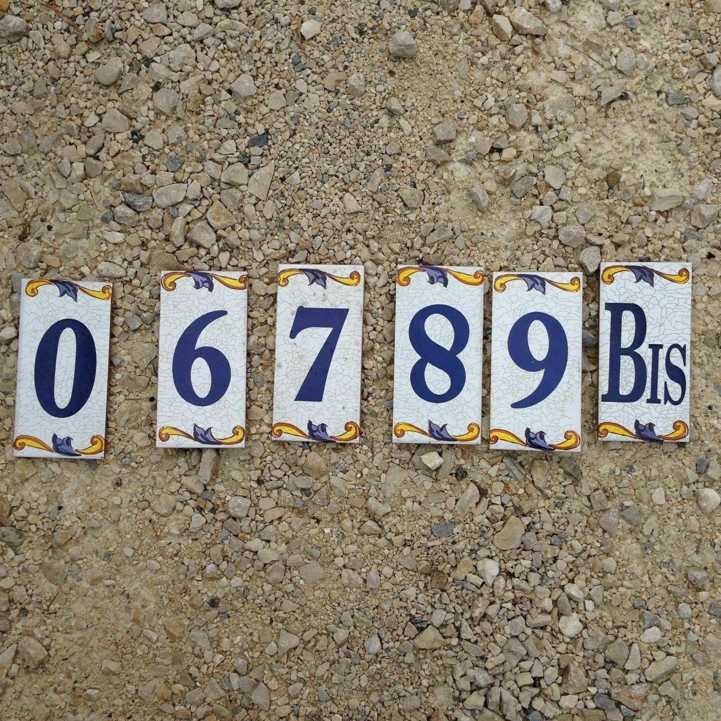 French Enamel House Numbers Provencal Ceramic Door Street 06789Bis Unbranded