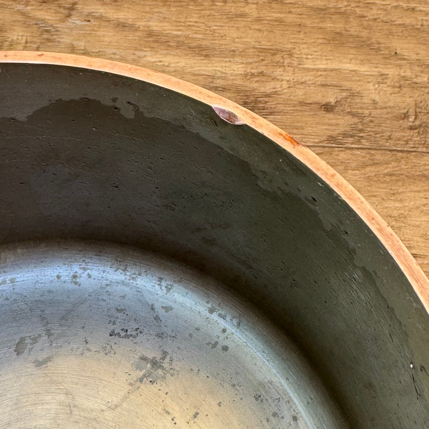 Vintage French Copper Saucepan Tin Lined 3mm Chef Pan 1.3kg 2107244 Unbranded