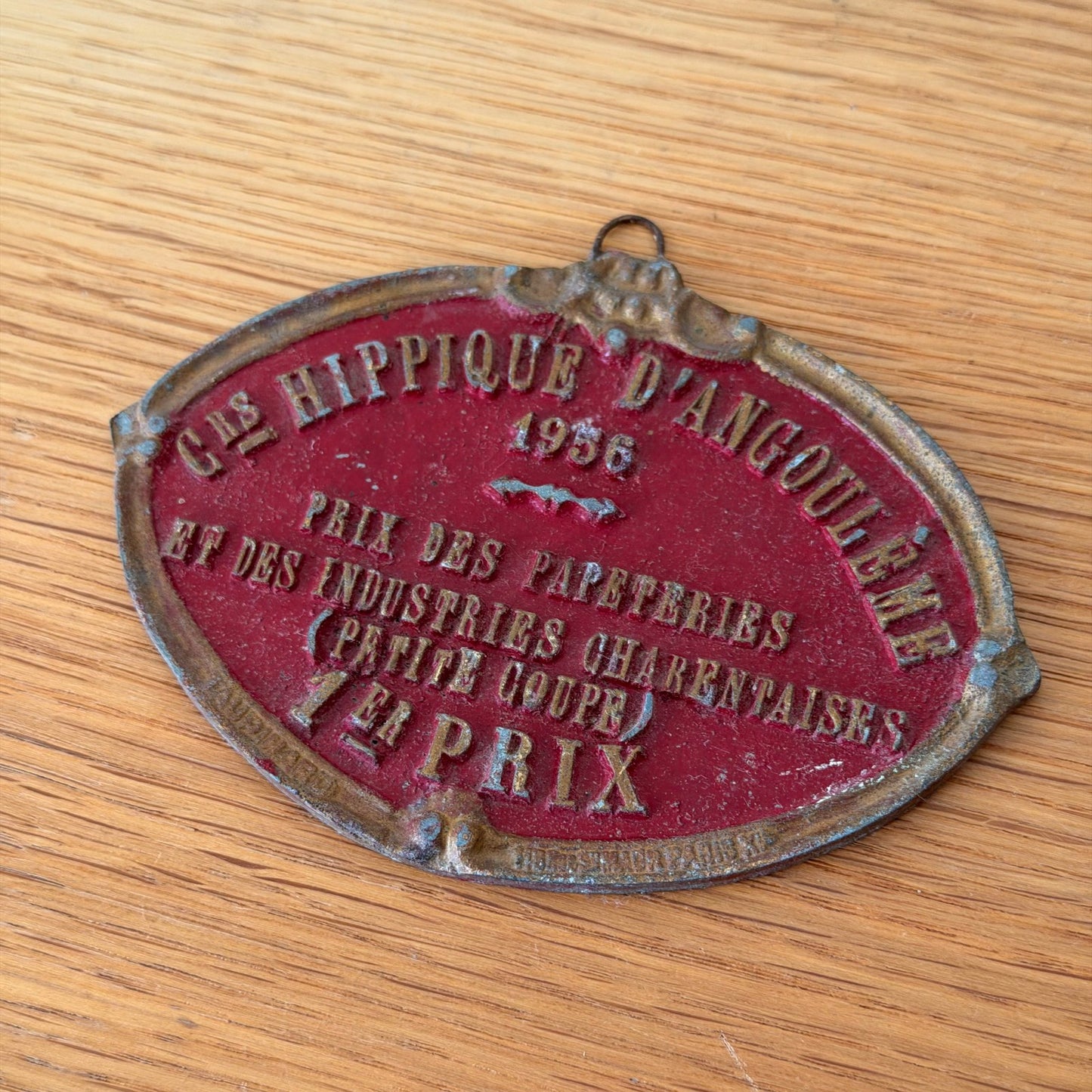French Vintage Trophy Plaque 1956 Angouleme Agricultural Award 1212259 Fleamarketfrance : French vintage and antique decor