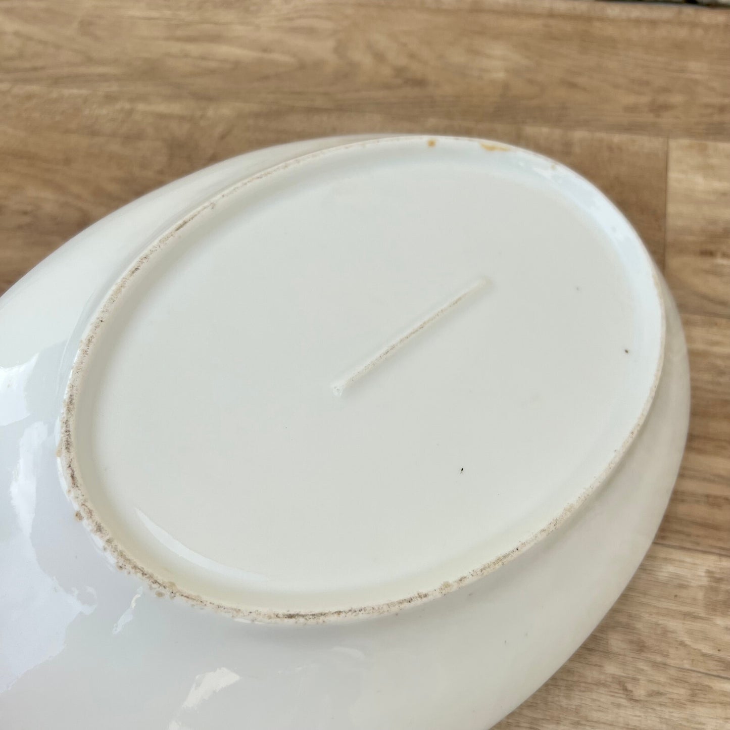 French Ironstone Platter White Oval Serving Dish Provence 14.5" 2705225 Unbranded