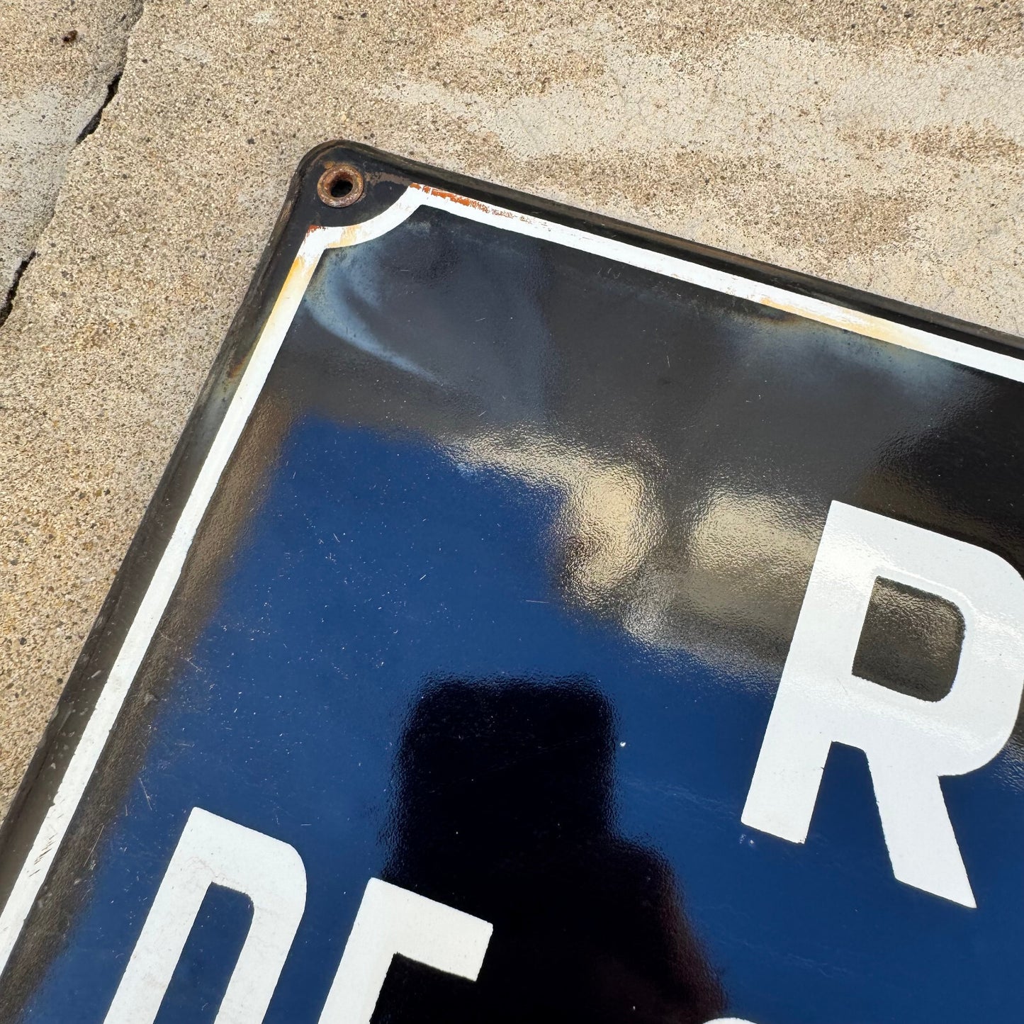 Vintage French Street Sign Enamel Plaque Rue de Gasparin Blue White 13042444 Fleamarketfrance