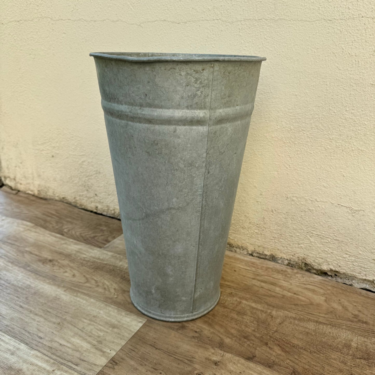 French Zinc Vase Vintage Galvanized Metal Florist Pitcher 28cm 1607247 Unbranded