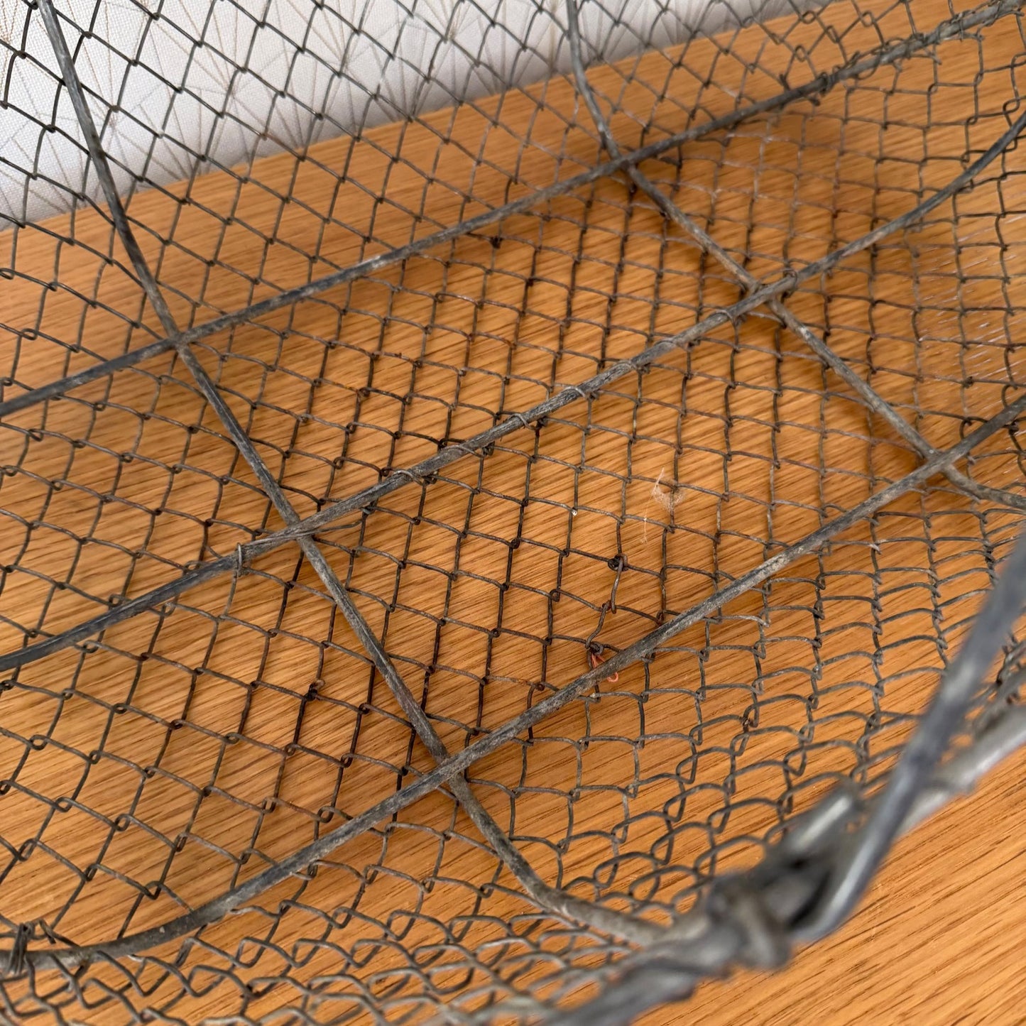 French Wire Basket Harvesting Vintage 0409265