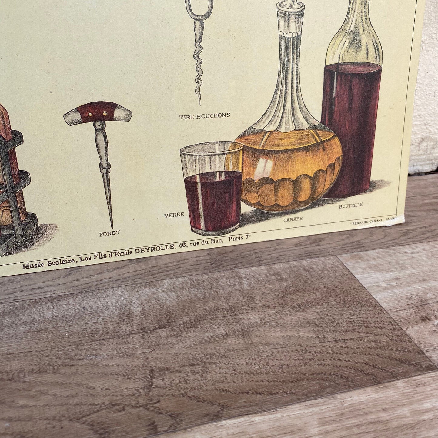 LE VIN Wine France French Paris Vintage Poster Lesson School 29032517 Fleamarketfrance