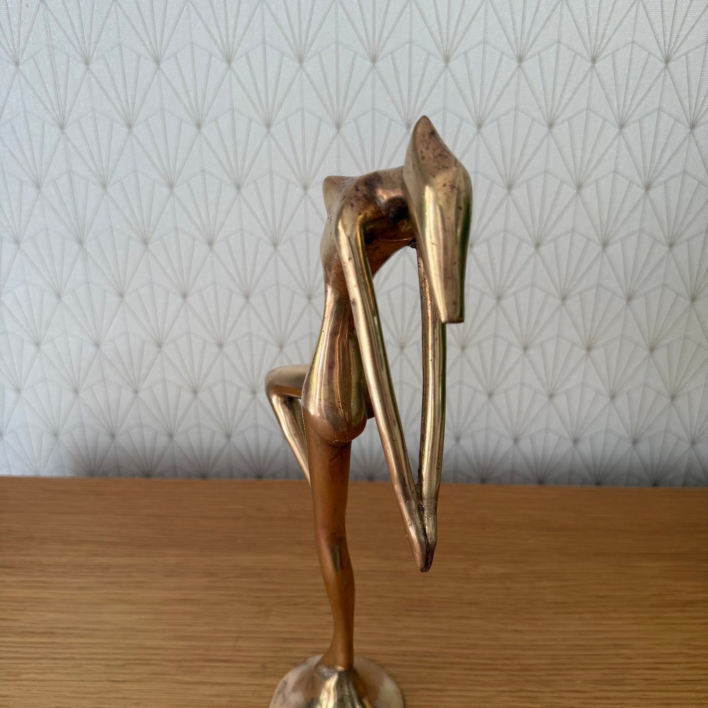 Vintage Art Deco Bronze Figurine Woman Sculpture Brass Finish 12062518 Unbranded