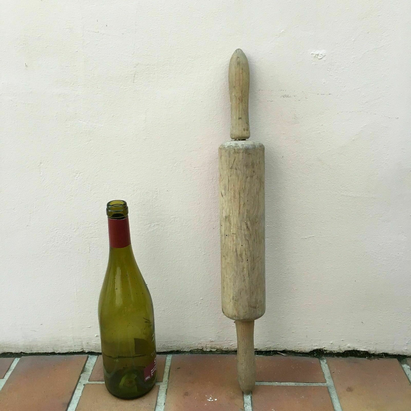 Vintage Wood Kitchen Roll rolling Pin bakery french 3 Fleamarketfrance