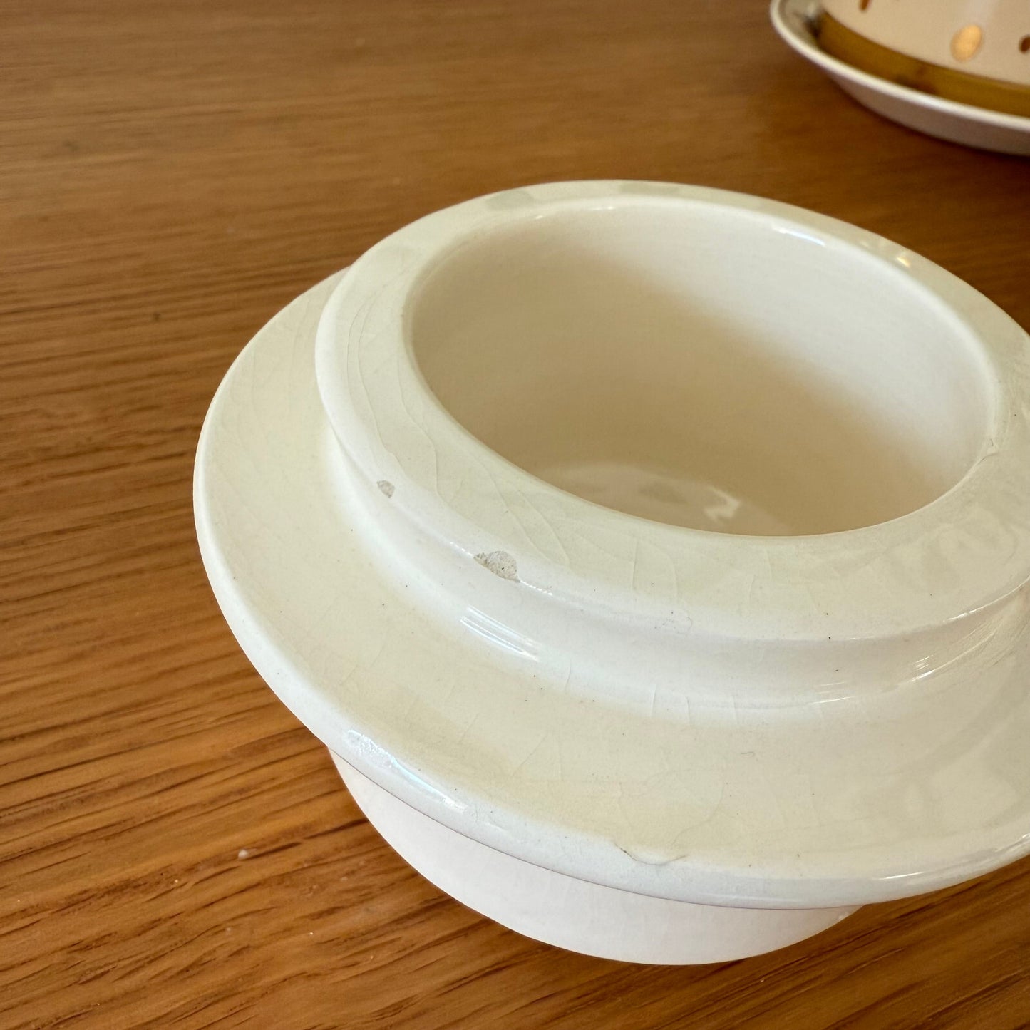 French Terrine Pot Sarreguemines Foie Gras Pate Dish Vintage 0112248 Unmarked