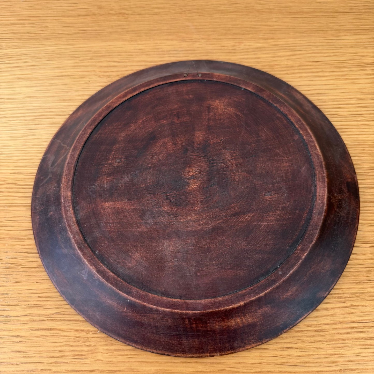 ANTIQUE VINTAGE ROUND EUROPEAN BREAD OR CHOPPING CUTTING BOARD WOOD 111256