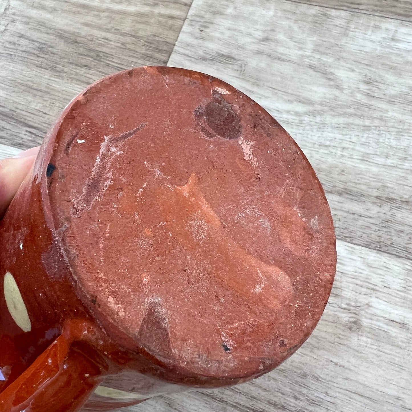 French vintage terracotta SAVOIE dot breakfast milk cream Pitcher tiny 06102210 - Fleamarketfrance