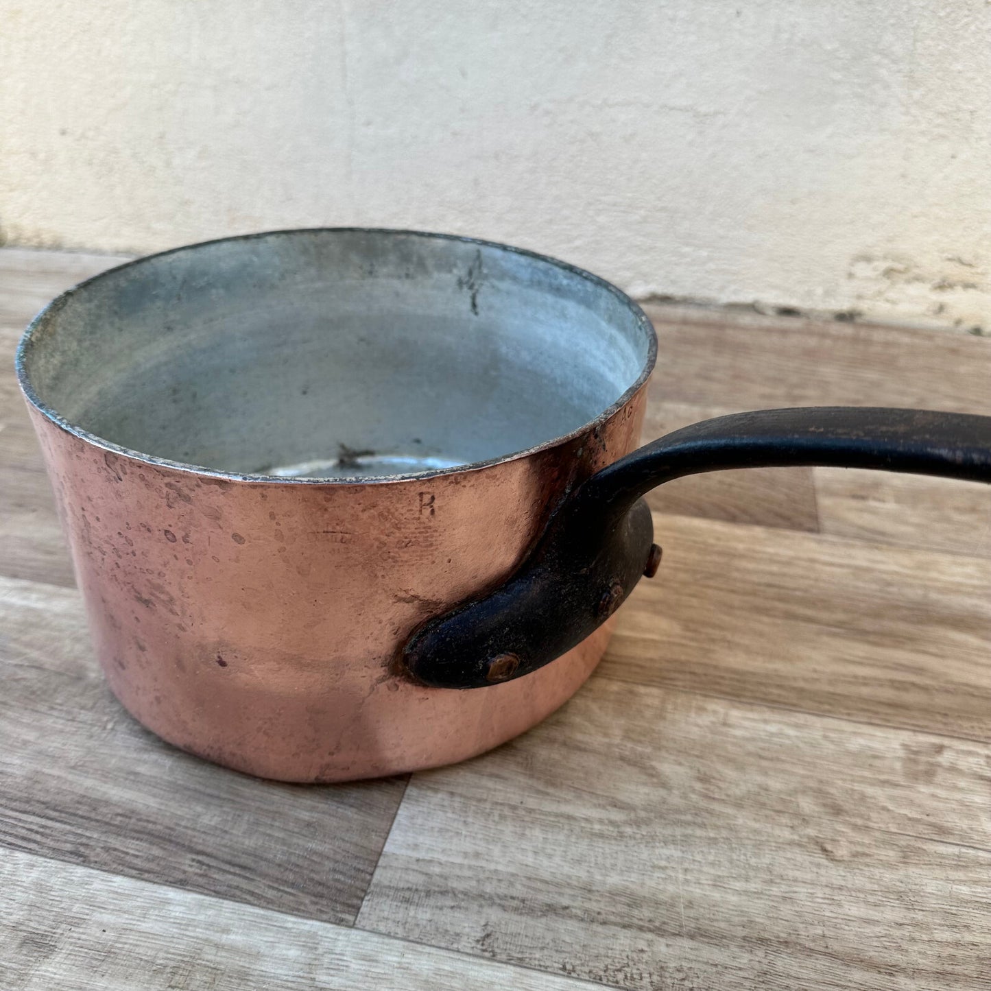 Antique French Copper Saucepan Dehillerin Paris Tin Lined 23cm 3mm 0703233 Unbranded