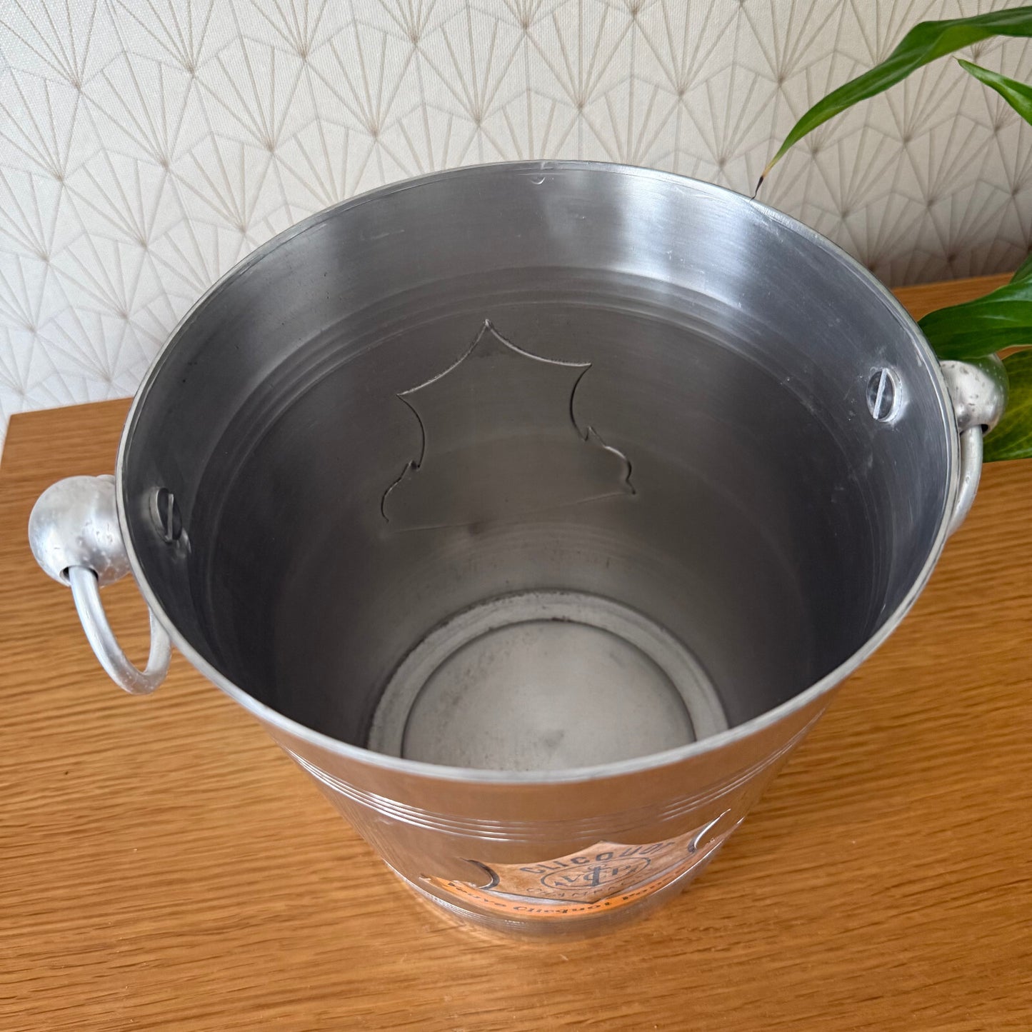Vintage French Veuve Clicquot Ice Bucket Champagne Cooler Chrome 18042511 Fleamarketfrance