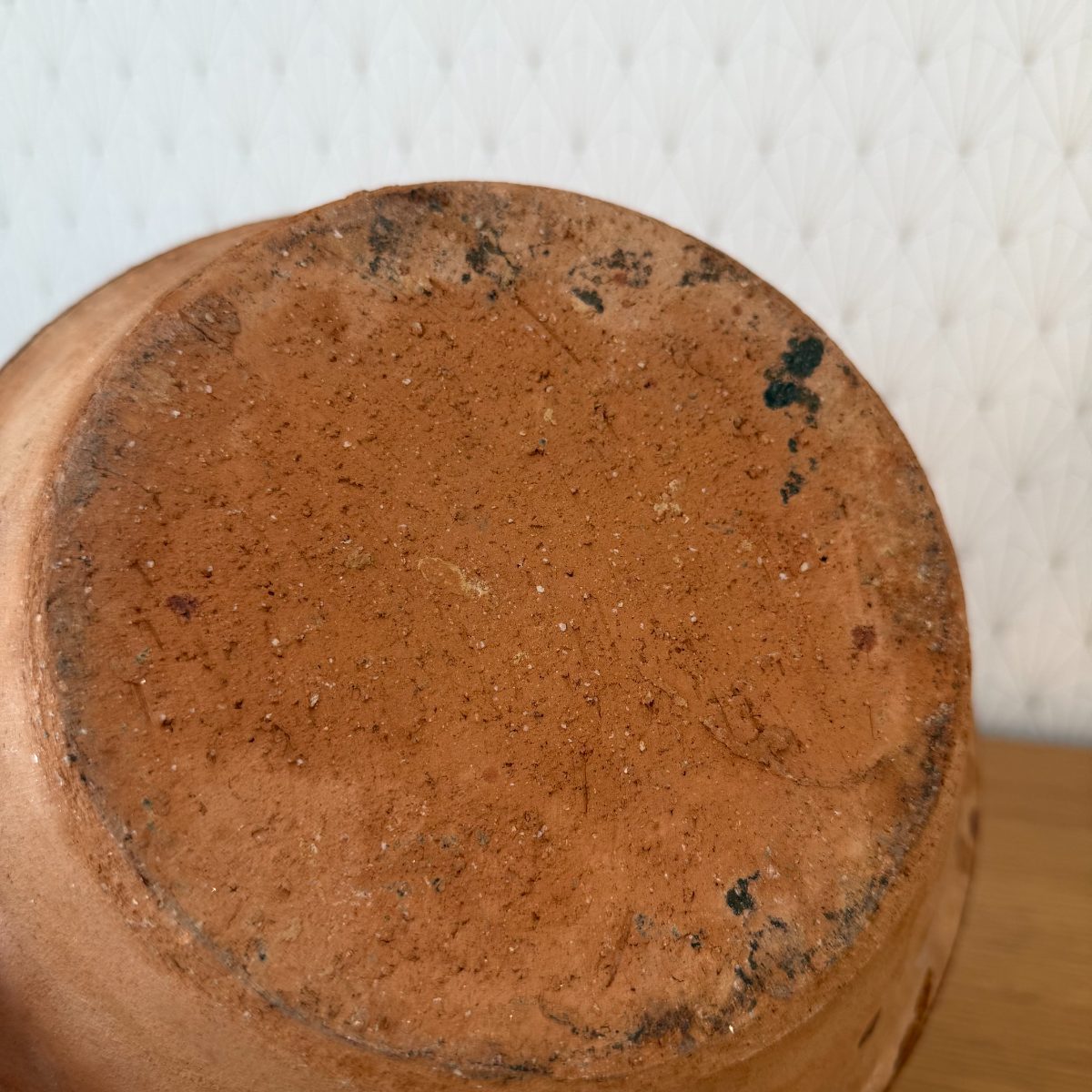 Antique French Terracotta Bowl Red Glaze Rustic Pottery 26102612 Fleamarketfrance