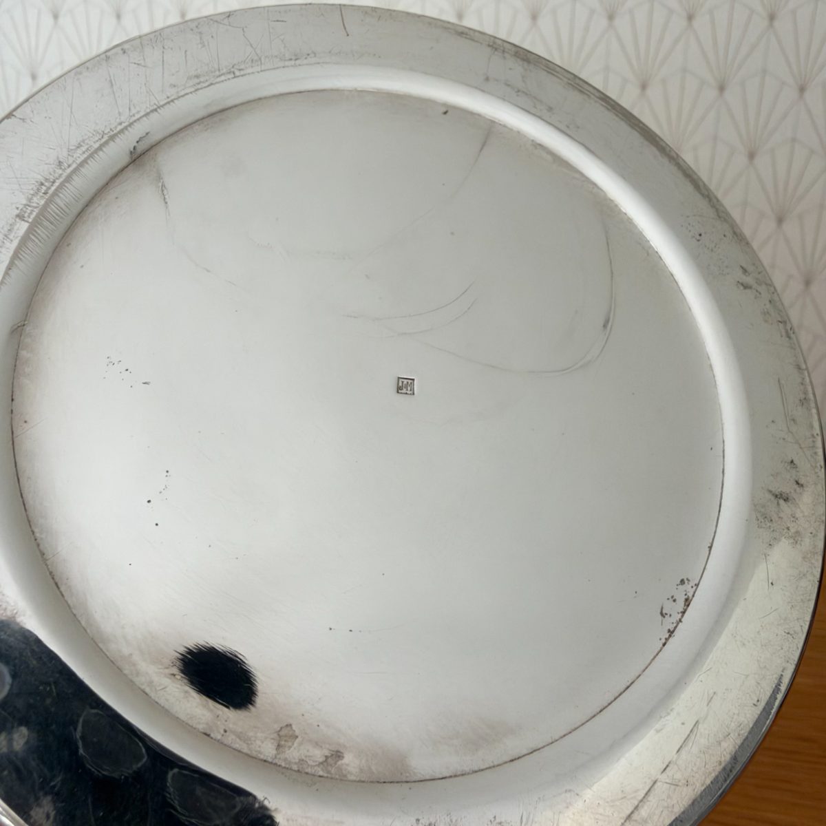 Vintage French Silver Plated Champagne Ice Bucket Ring Handles 20102626 Fleamarketfrance