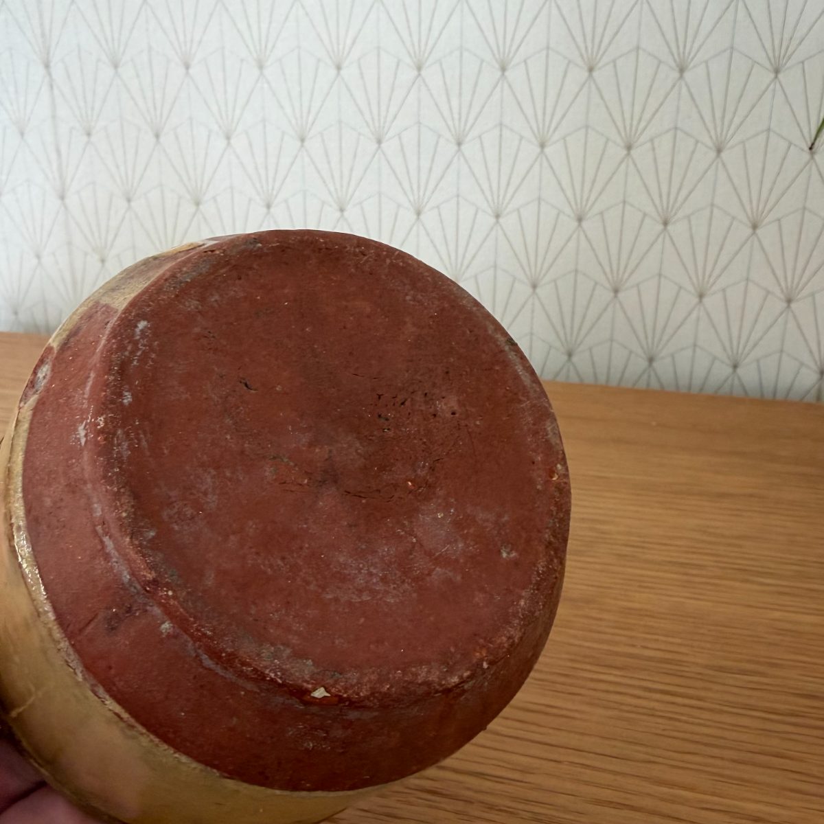 Antique French Earthenware Bowl Ochre Yellow Glaze Rustic Pottery 14102610 Fleamarketfrance