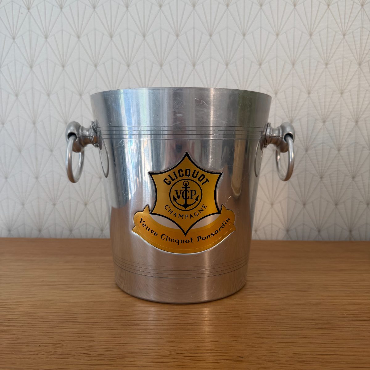 Vintage French Veuve Clicquot Champagne Ice Bucket Aluminium VCP 2610262 Fleamarketfrance