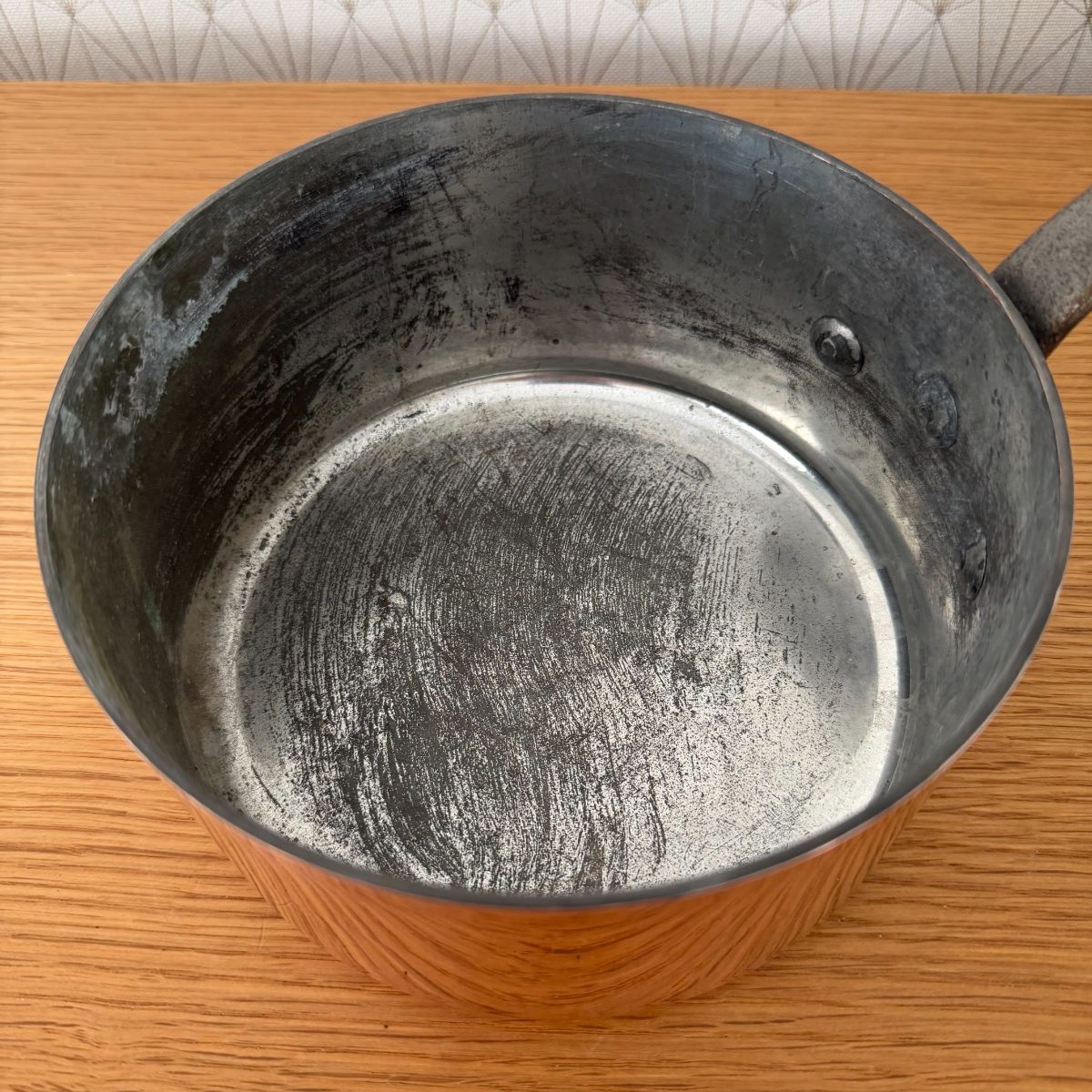 Vintage Mauviel Villedieu French Copper Saucepan Cast Iron Handle 1410263 Fleamarketfrance