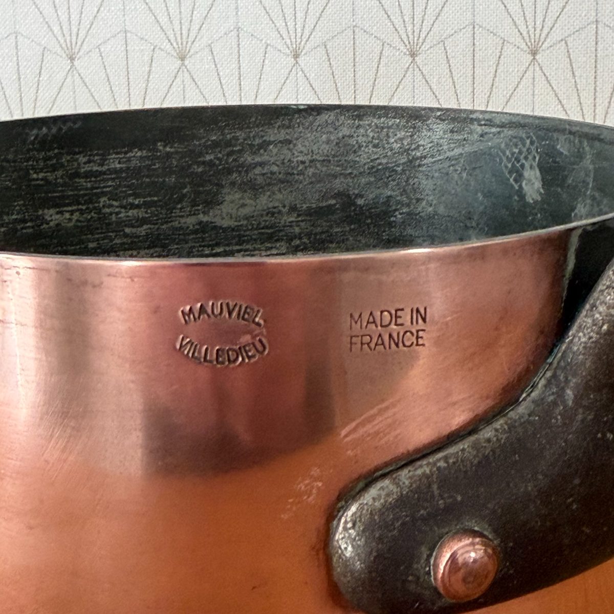 French Copper Saucepan Mauviel Villedieu Iron Handle Tin Lined 14102618 Fleamarketfrance