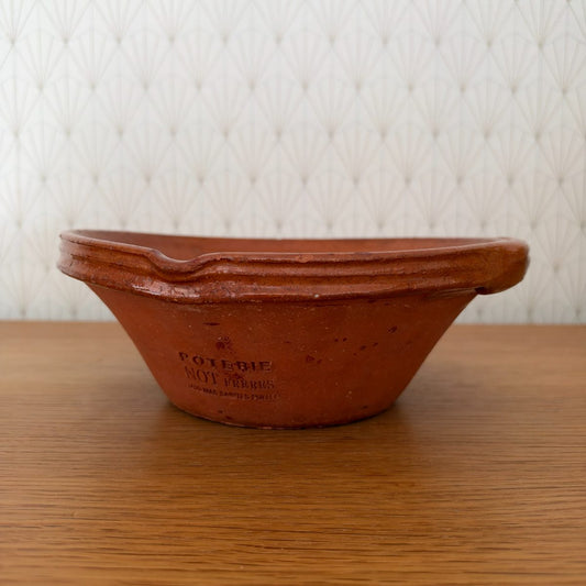 Antique French Terracotta Pottery Bowl Poterie Not Freres Saintes 07102621 Fleamarketfrance