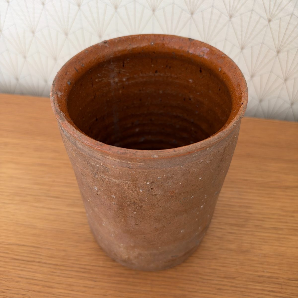 Antique French Grease Pot Glazed Stoneware Pottery Jar Farmhouse 2910265 Fleamarketfrance