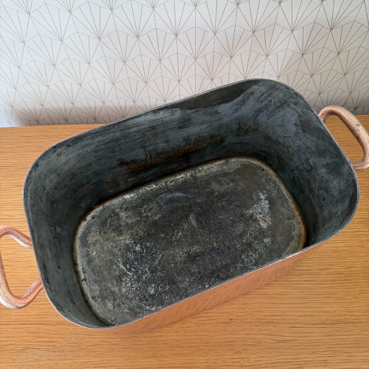 Antique French Copper Oval Cocotte Pot Dehillerin Paris Brass Handles 14102615 Fleamarketfrance