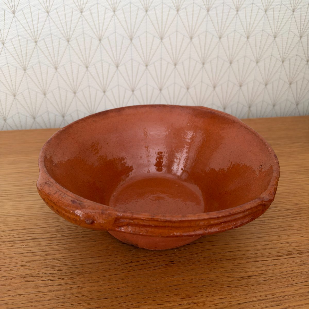 Antique French Terracotta Pottery Bowl Poterie Not Freres Saintes 07102621 Fleamarketfrance